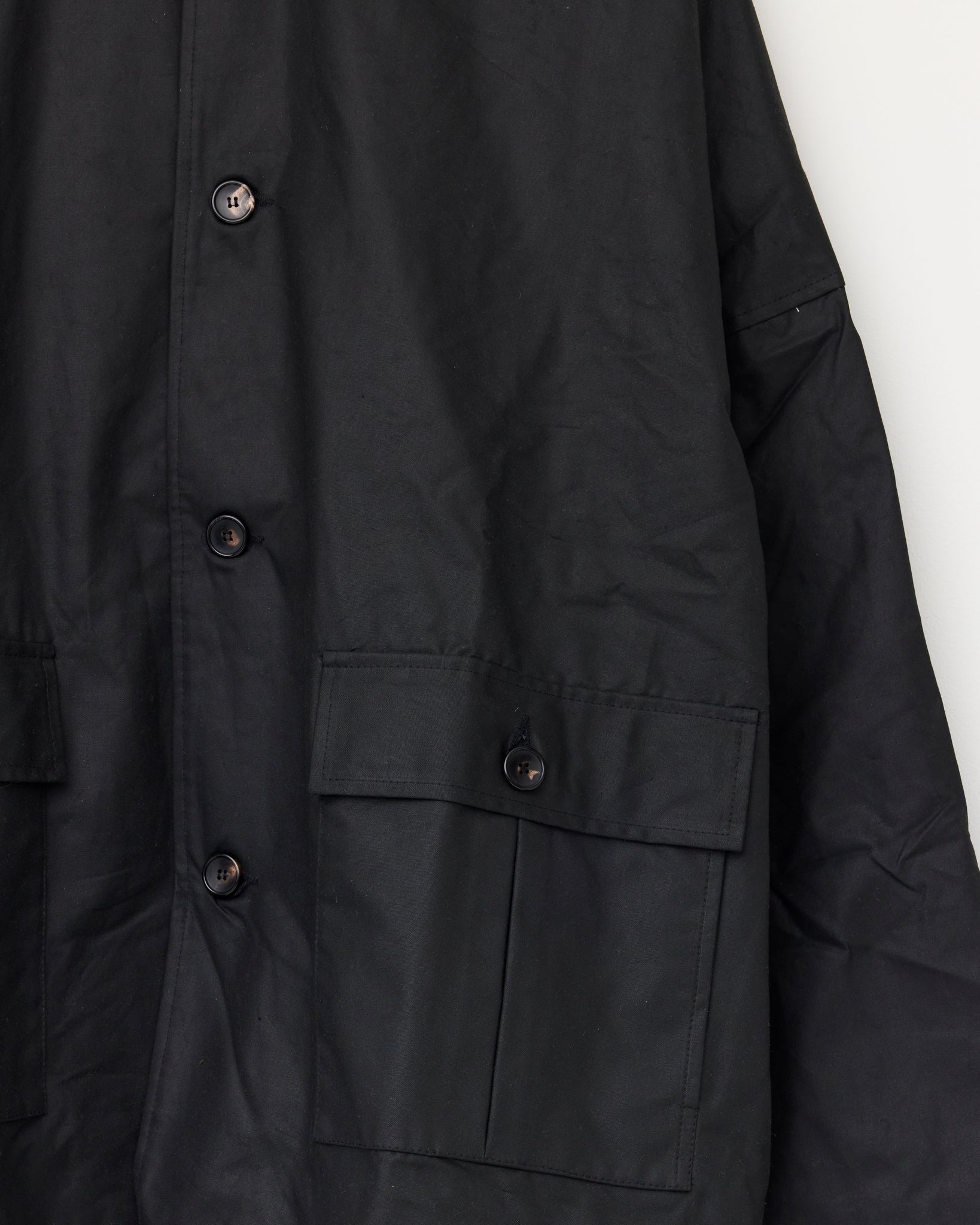 Oilskin Cotton Amis Mac, Black