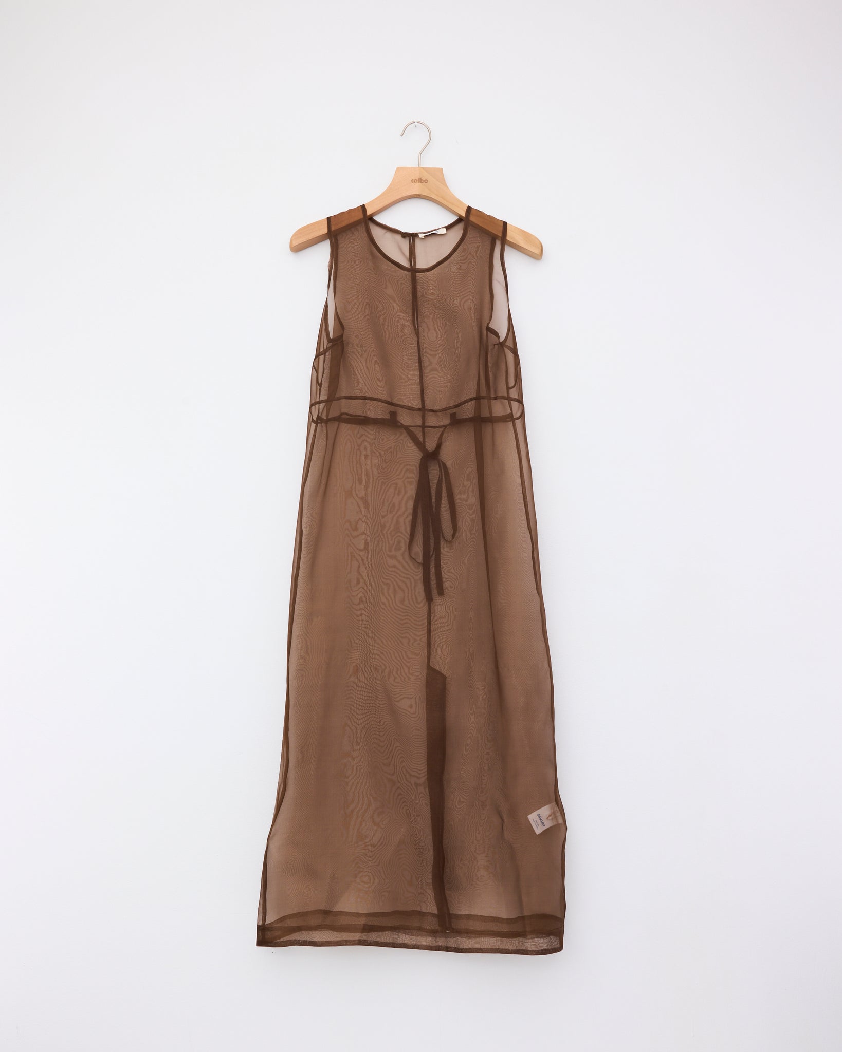 Silk Organza Erika Dress, Chestnut