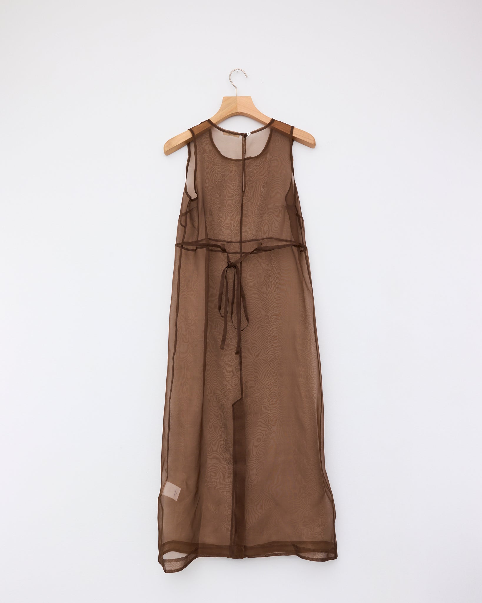 Silk Organza Erika Dress, Chestnut