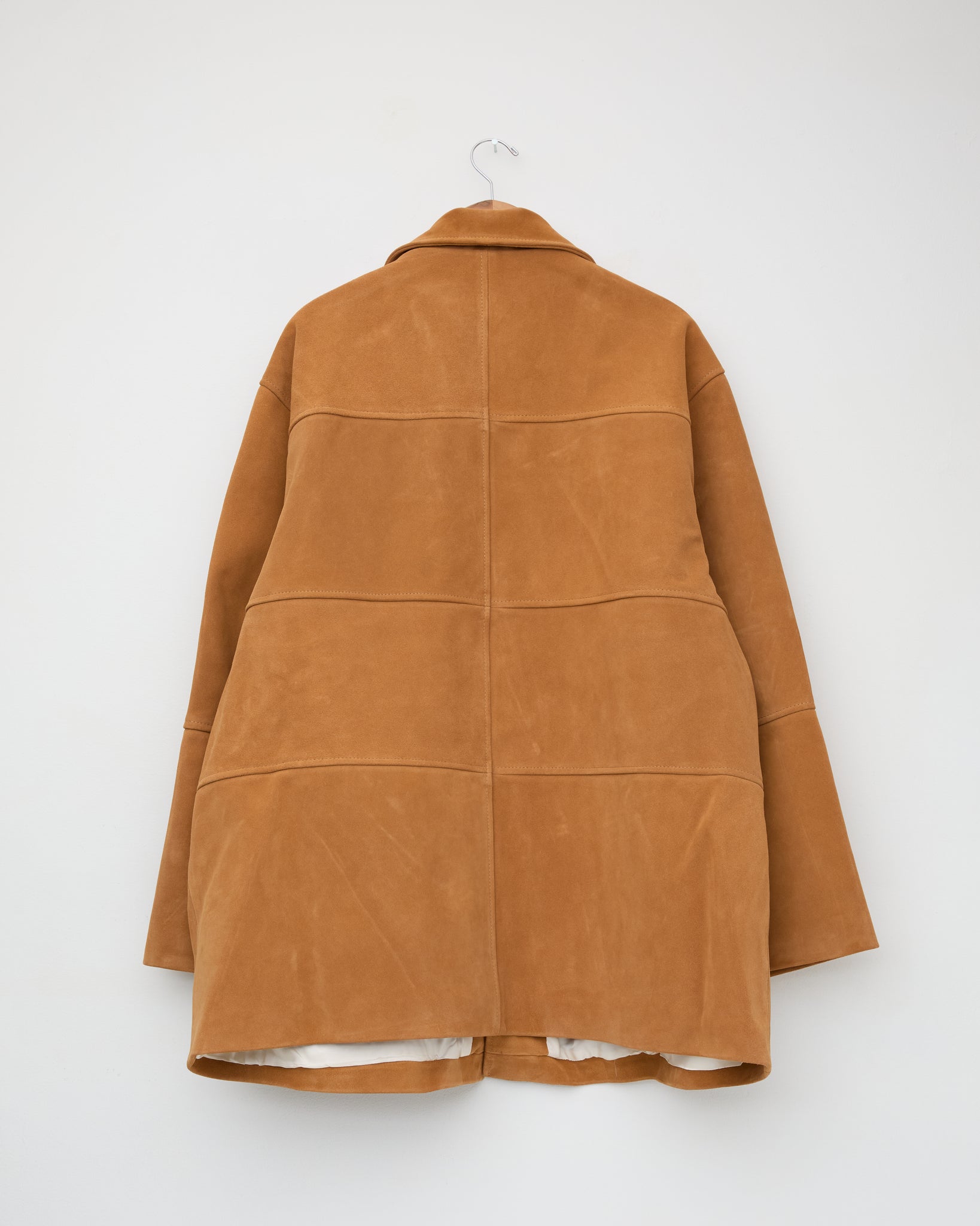 Mens Panelled Quinn Jacket In Suede, Morrocan Flame