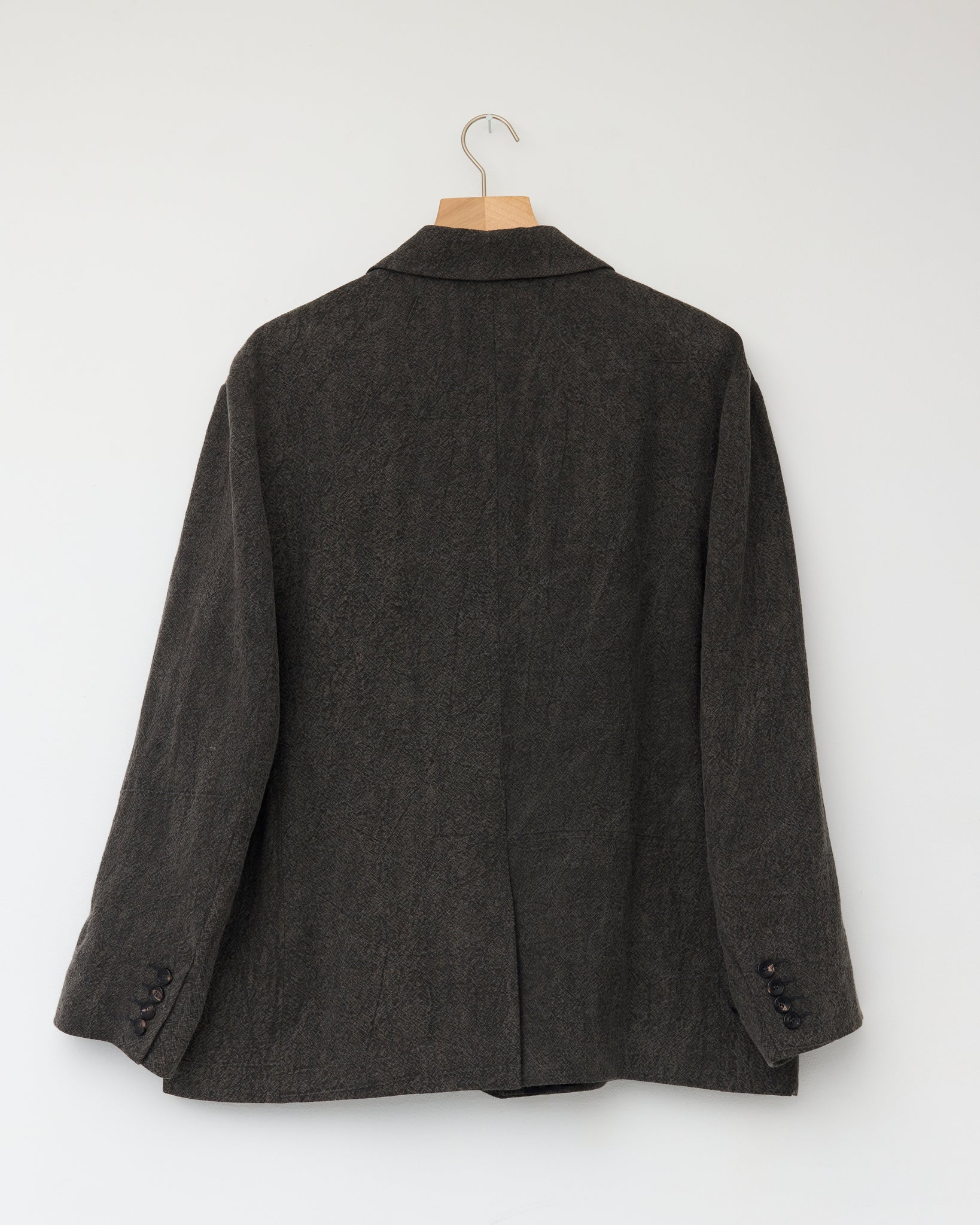 Japanese Textured Linen Sid Blazer, Charcoal
