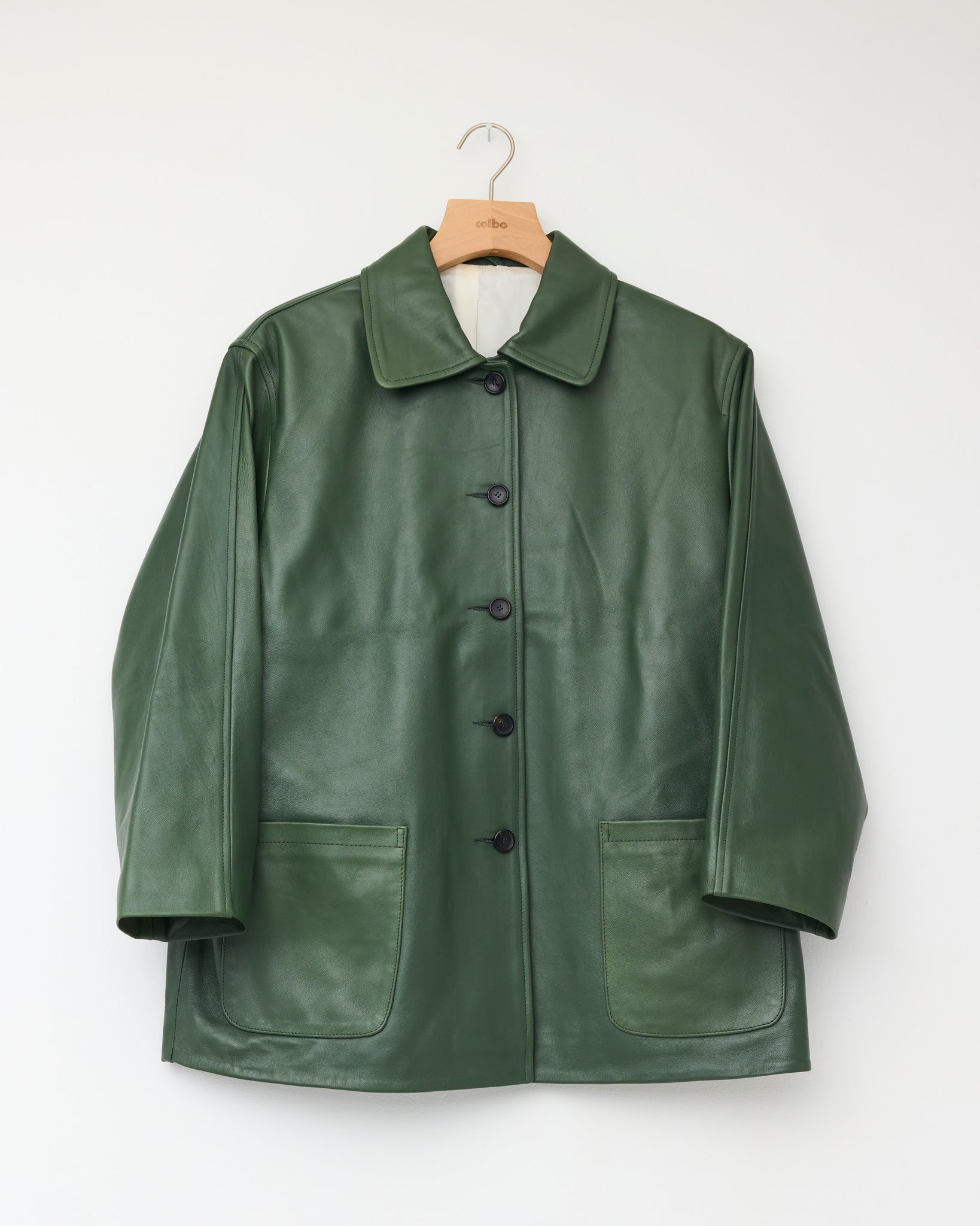 Womens Leather Quinn Jacket, Forest
