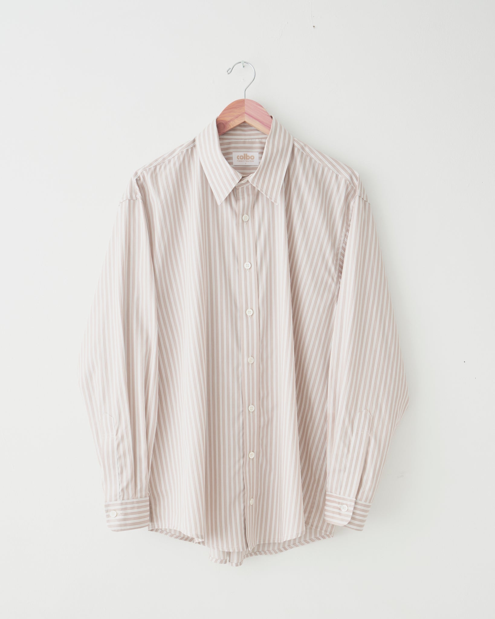 Office Shirt, Natural Striped