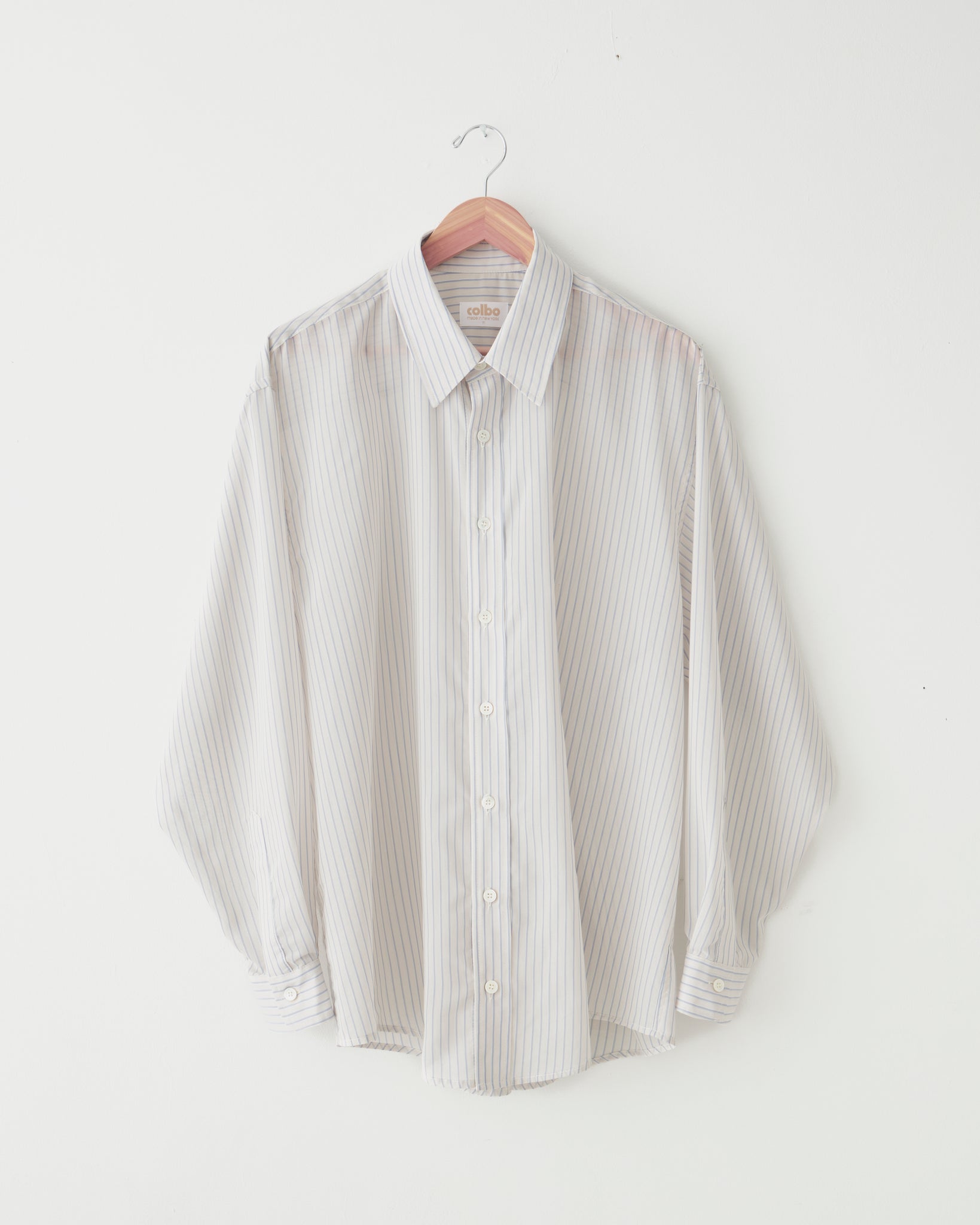 Office Shirt, White Striped
