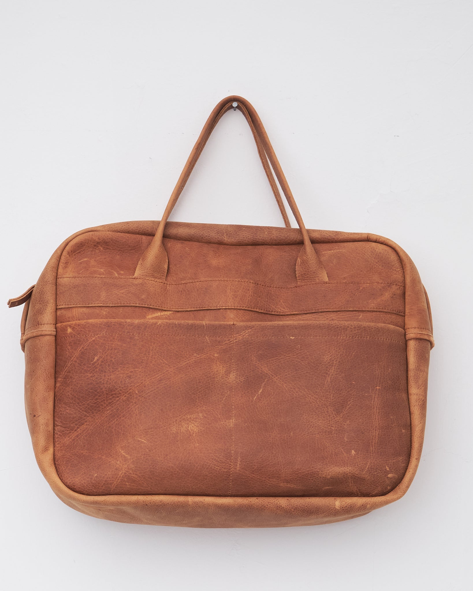 Overnight Bag, Rust Leather