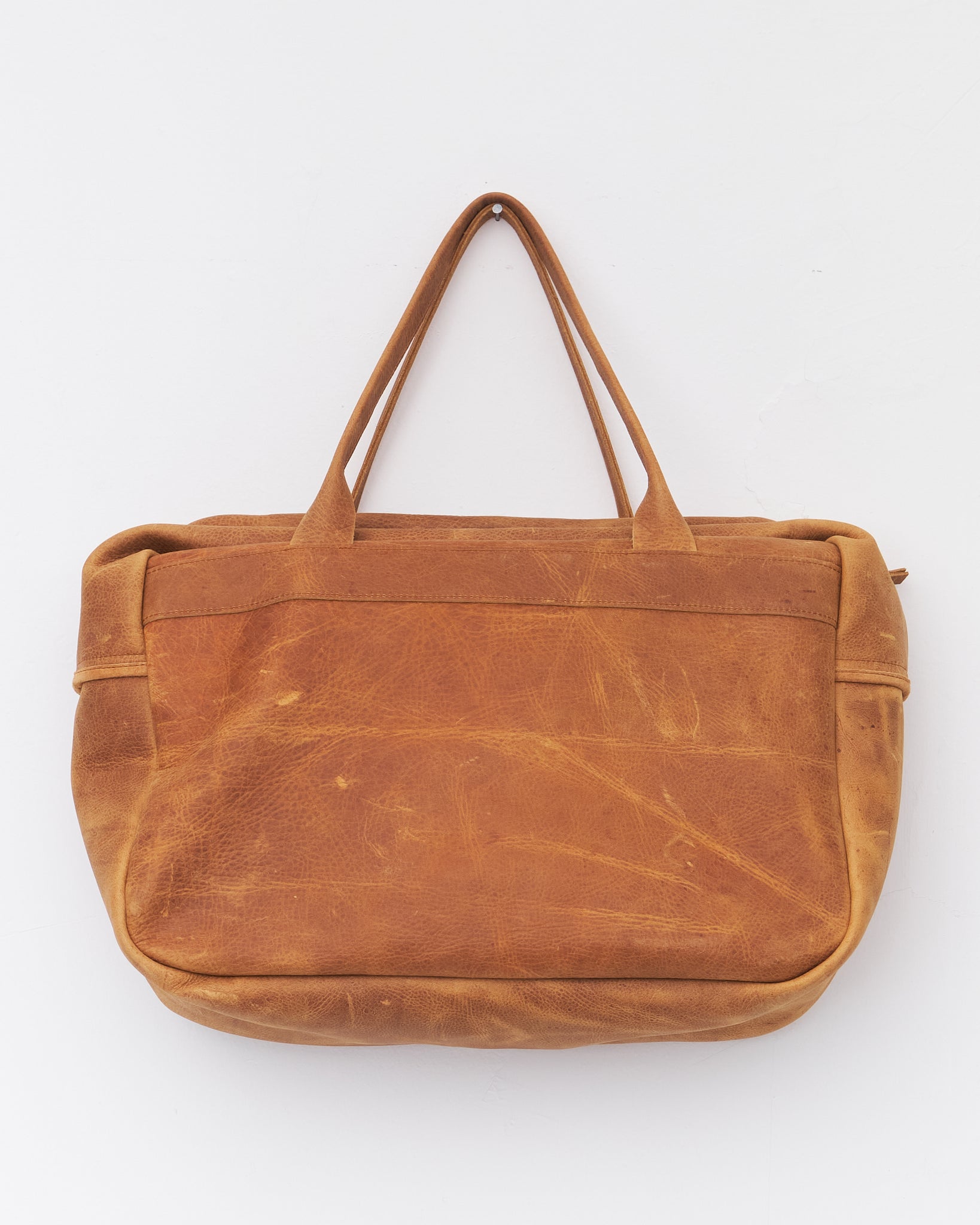 Overnight Bag, Rust Leather