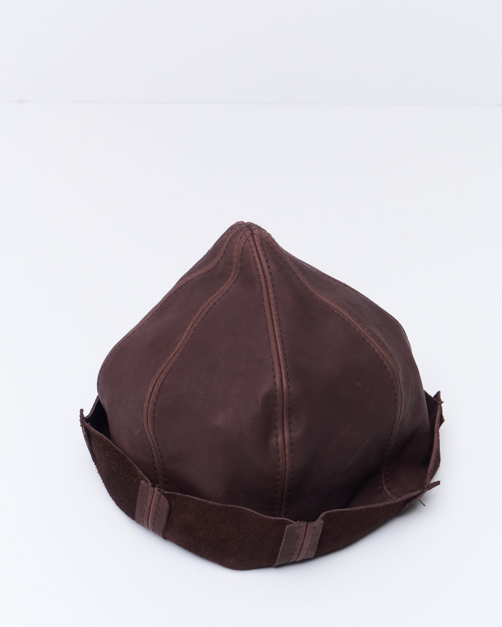 Leather Cap, Dark Brown