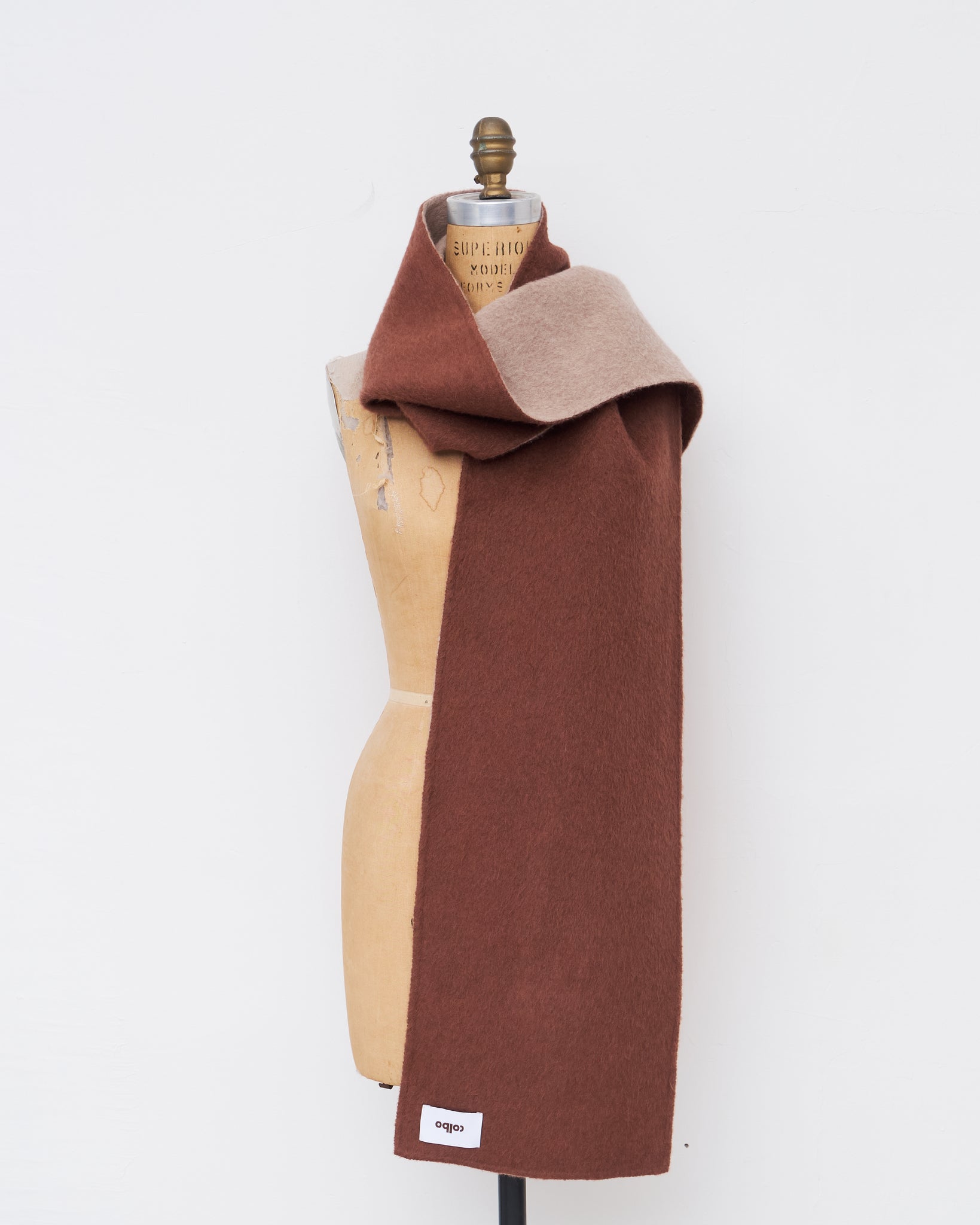 Scarf, Double Face Redwood Wool