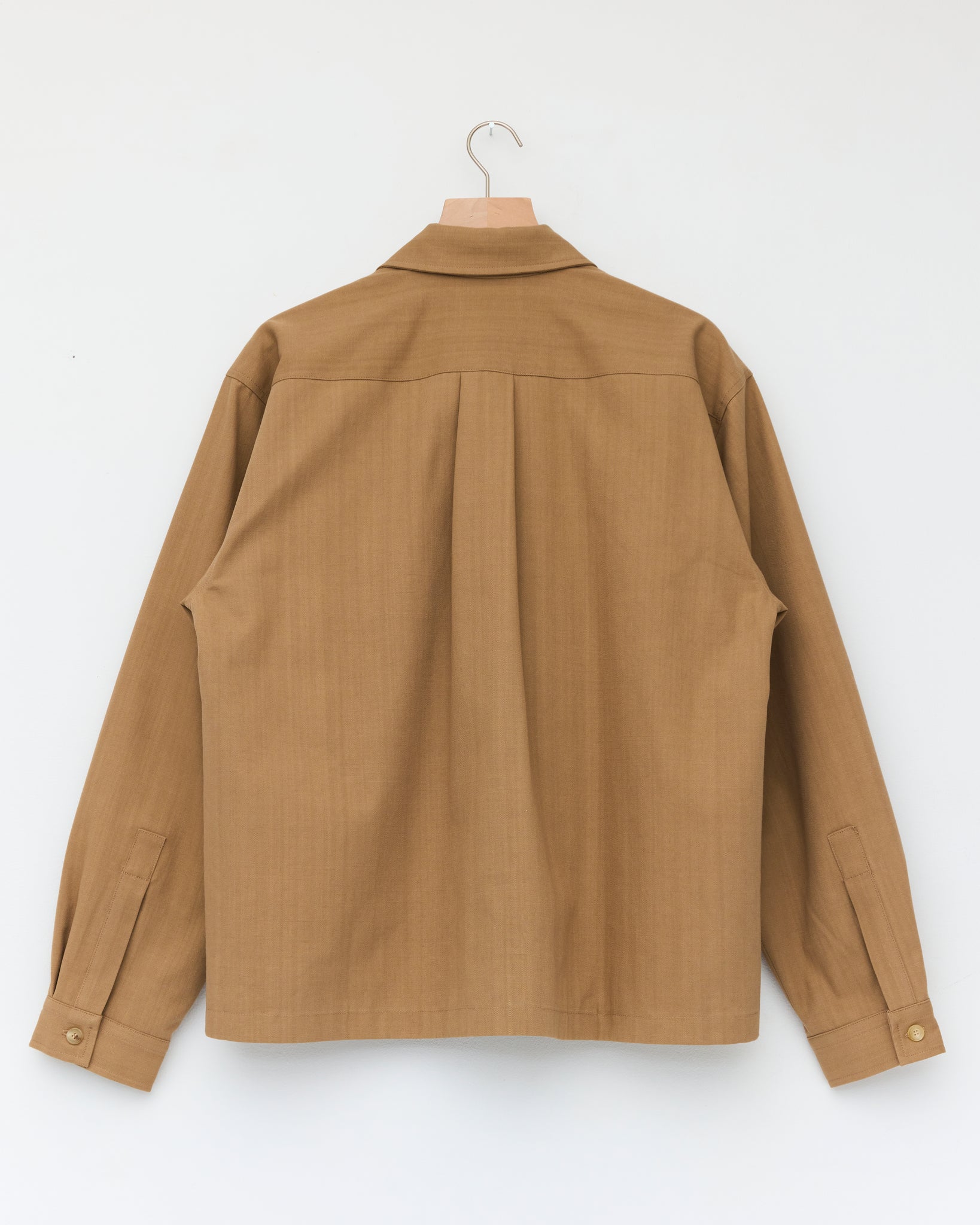 Box Zip Jacket, Dark Beige