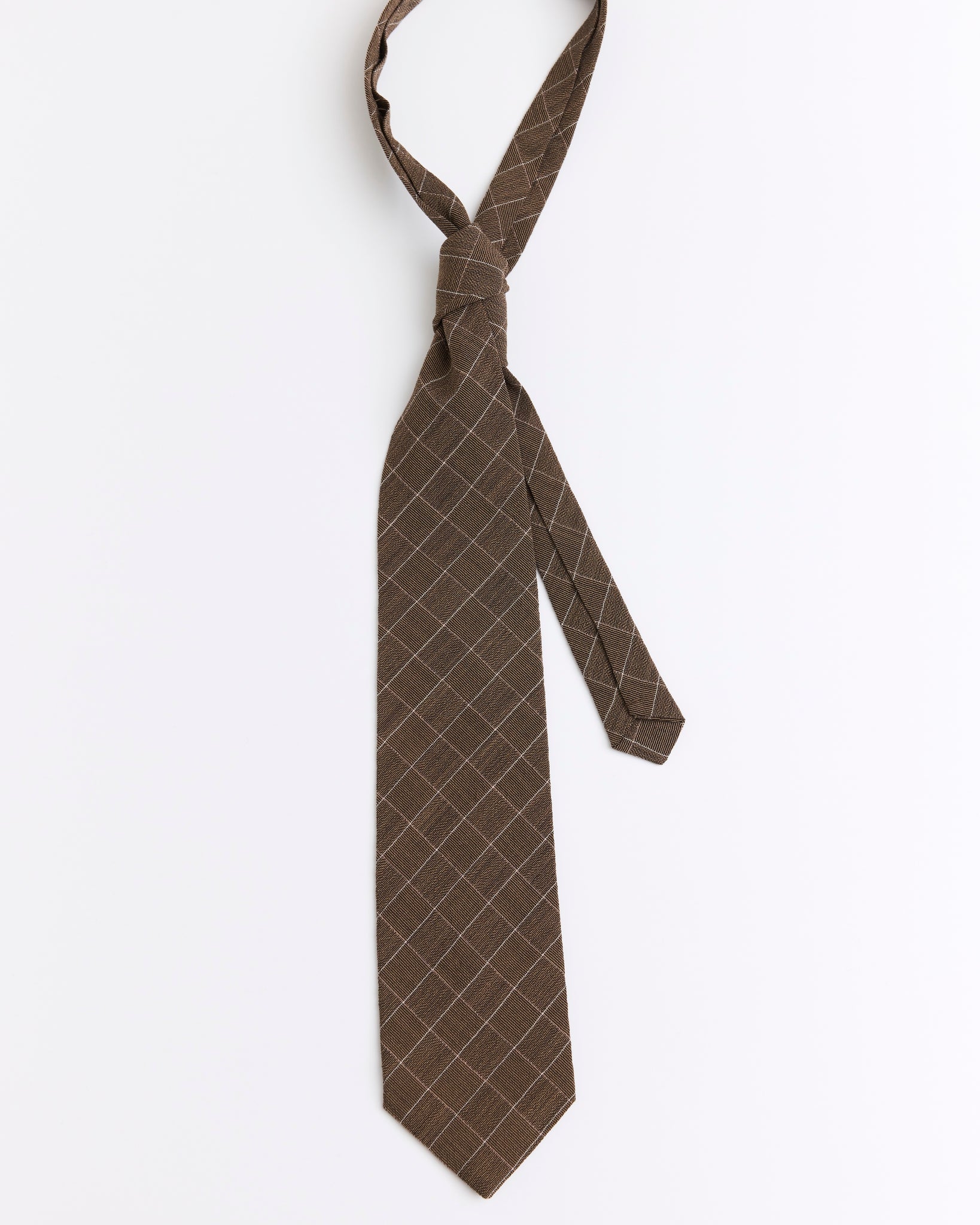 Tie, Brown Linear Check