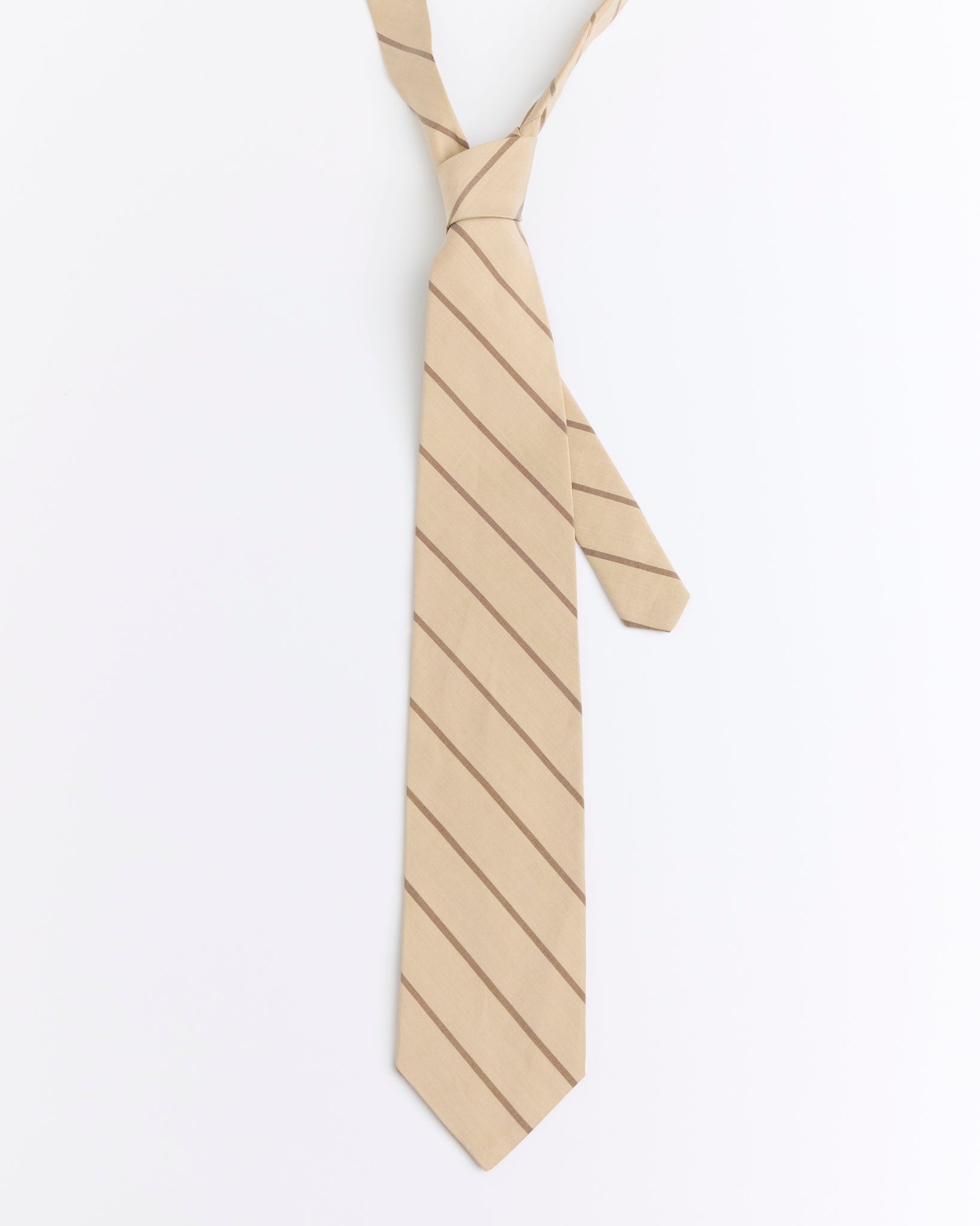 Tie, Beige Taupe Stripe