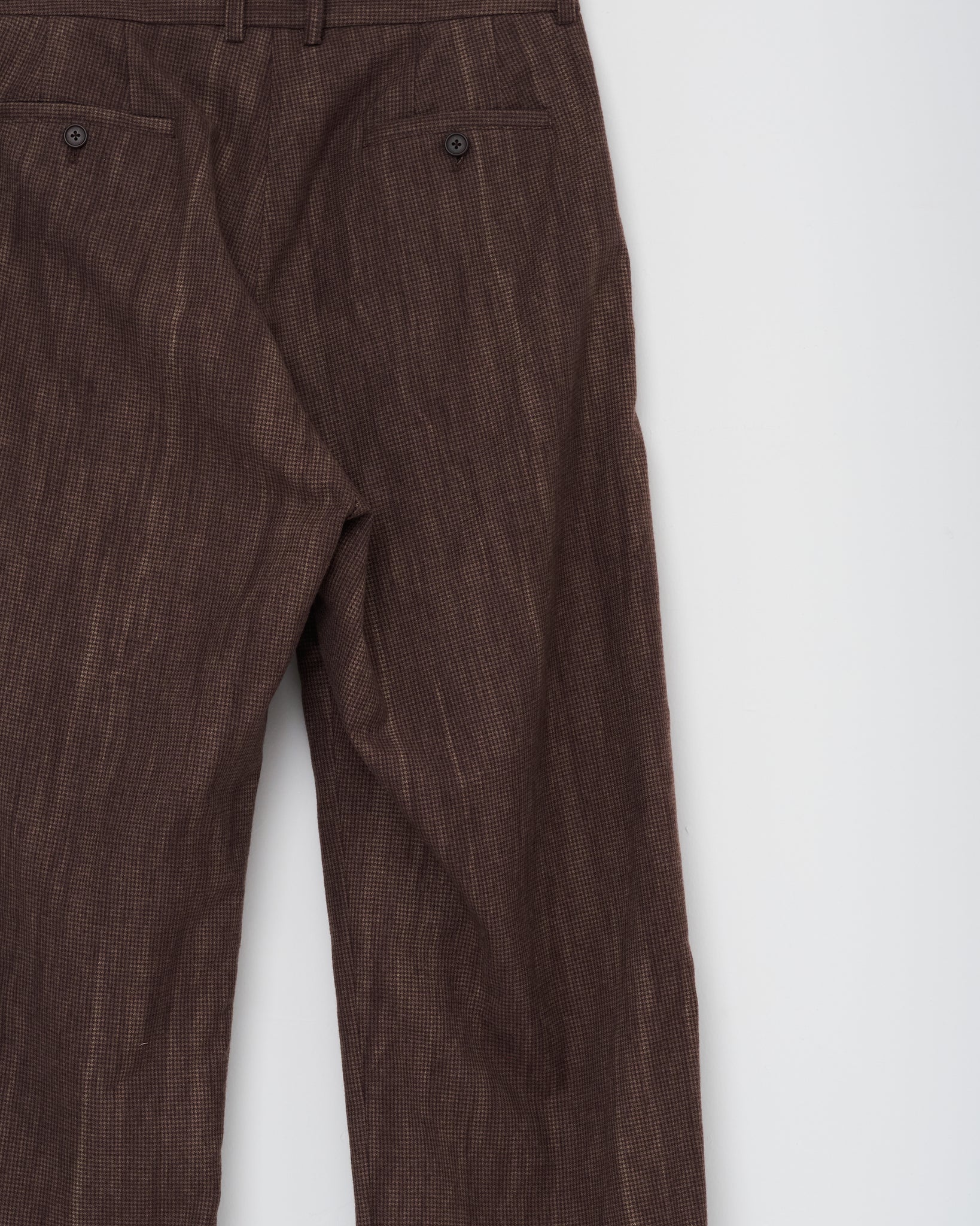 Chinos, Washed Brown Houndstooth