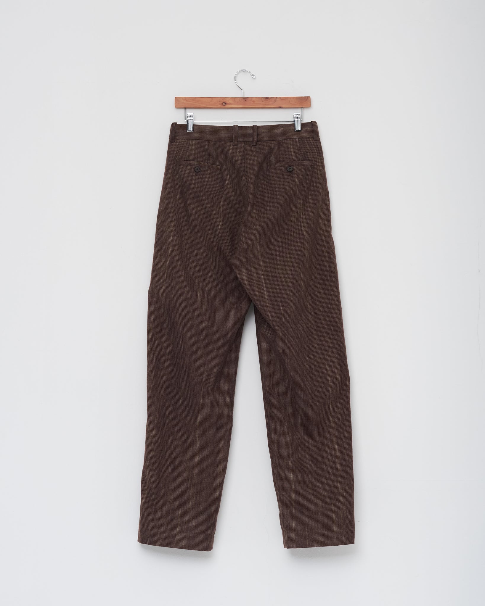 Chinos, Washed Brown Houndstooth