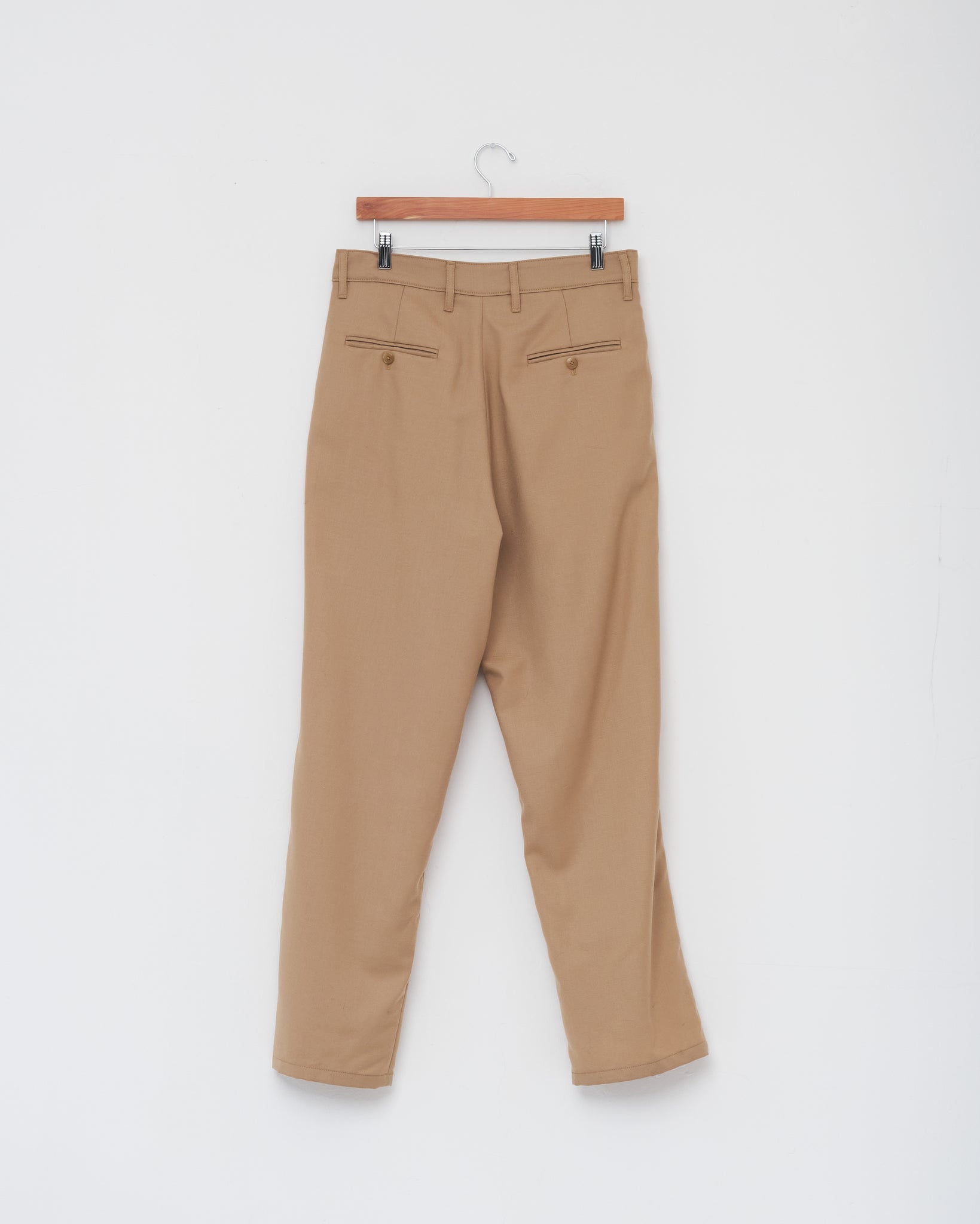 Double Pleat Pants, Golden Beige