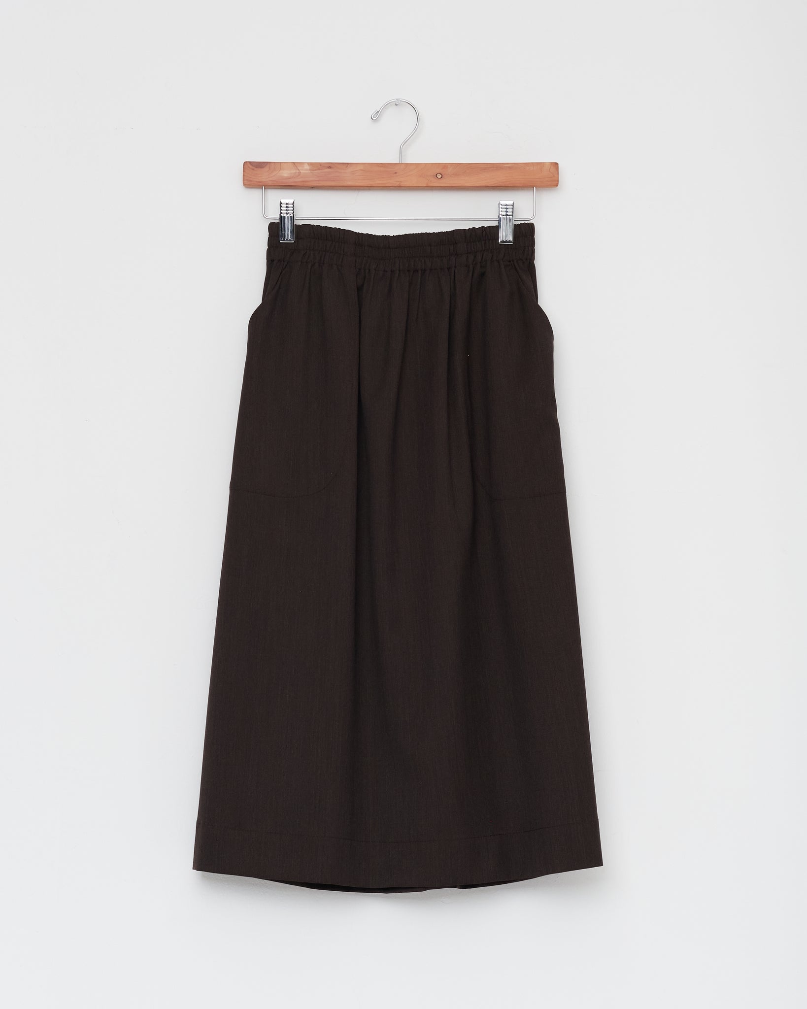 Elastic Skirt, Dark Brown