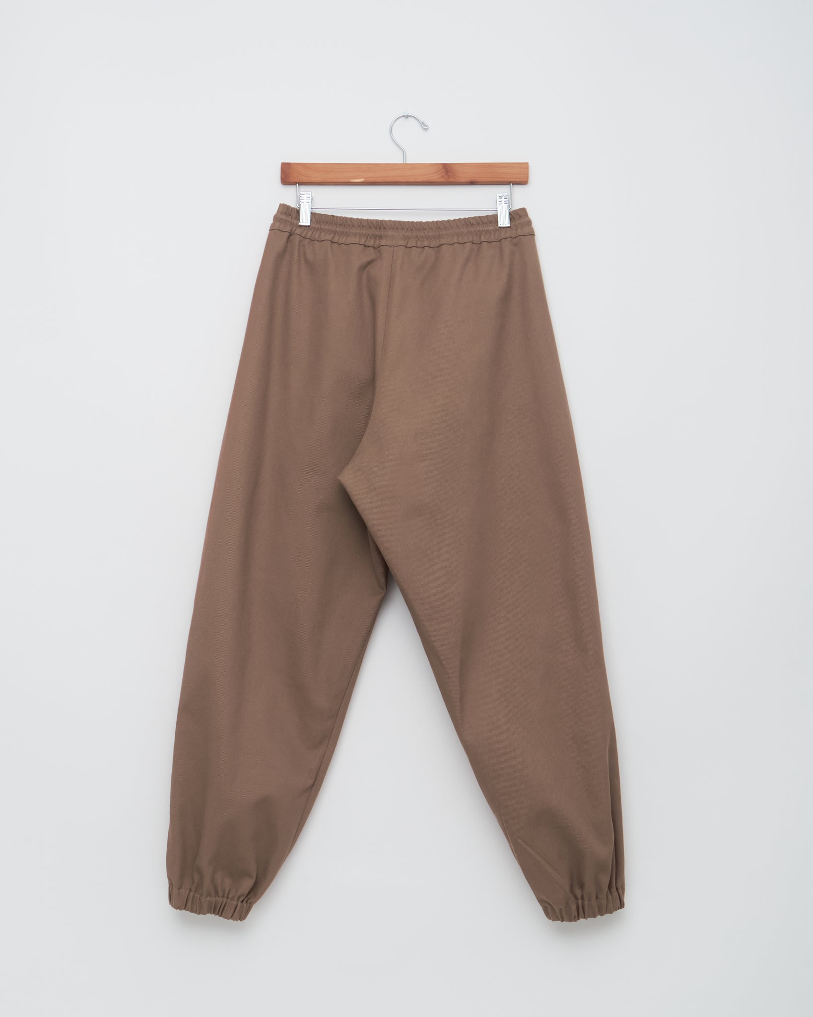 Elastic Trousers, Brown Twill