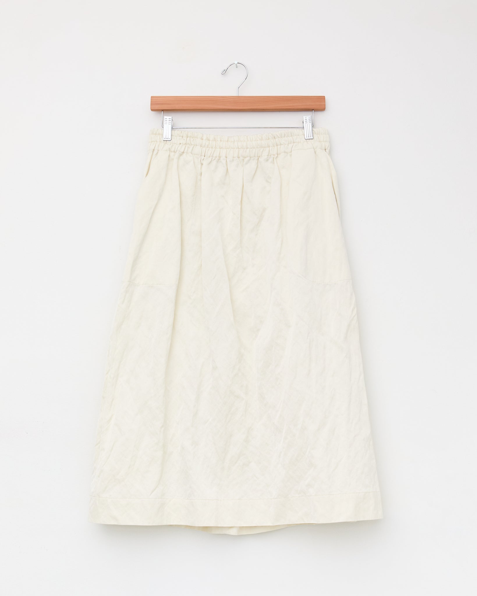 Elastic Waist Skirt, Cream