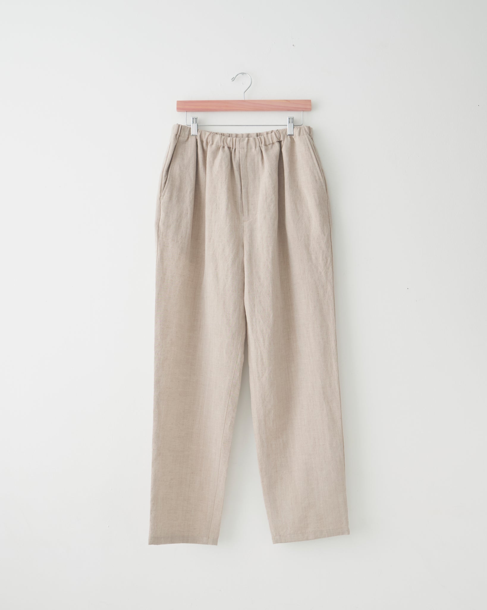 Linen & Wool Pants, Beige