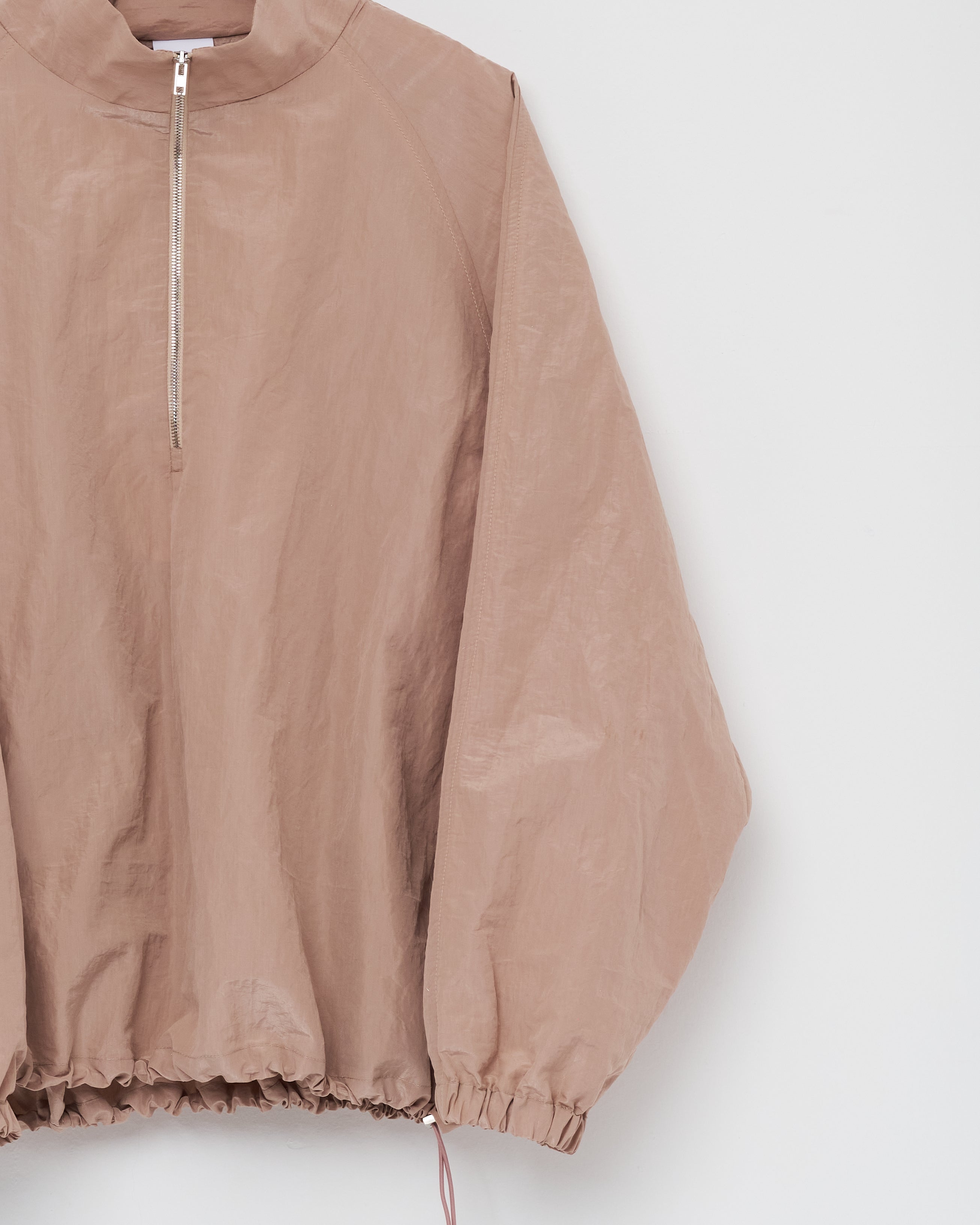 Half Zip Raglan Parka, Beige Nylon – Colbo