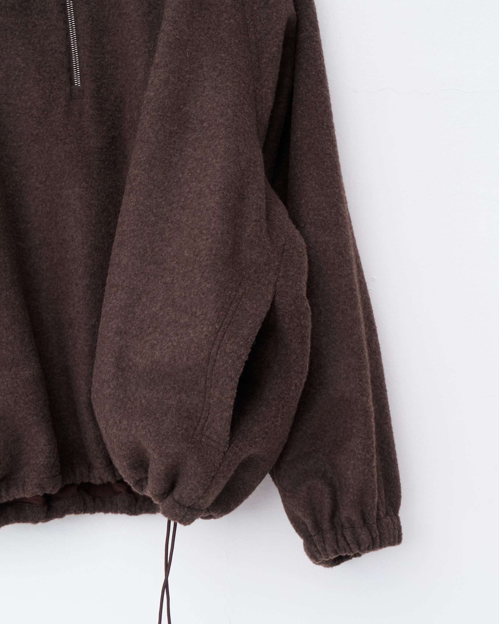 Half Zip Raglan Parka, Dark Taupe