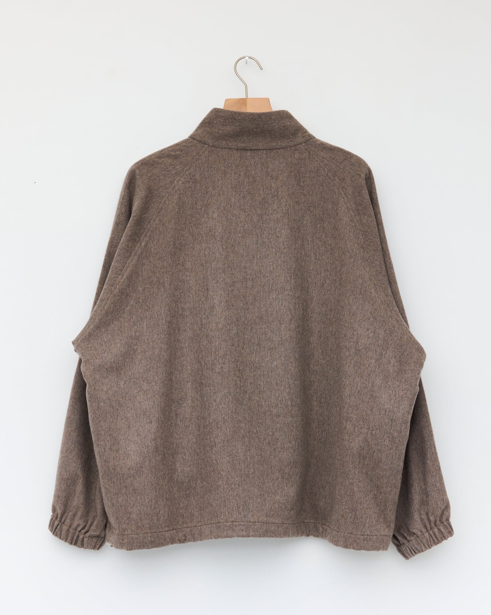 Half Zip Raglan Parka, Greige Melange