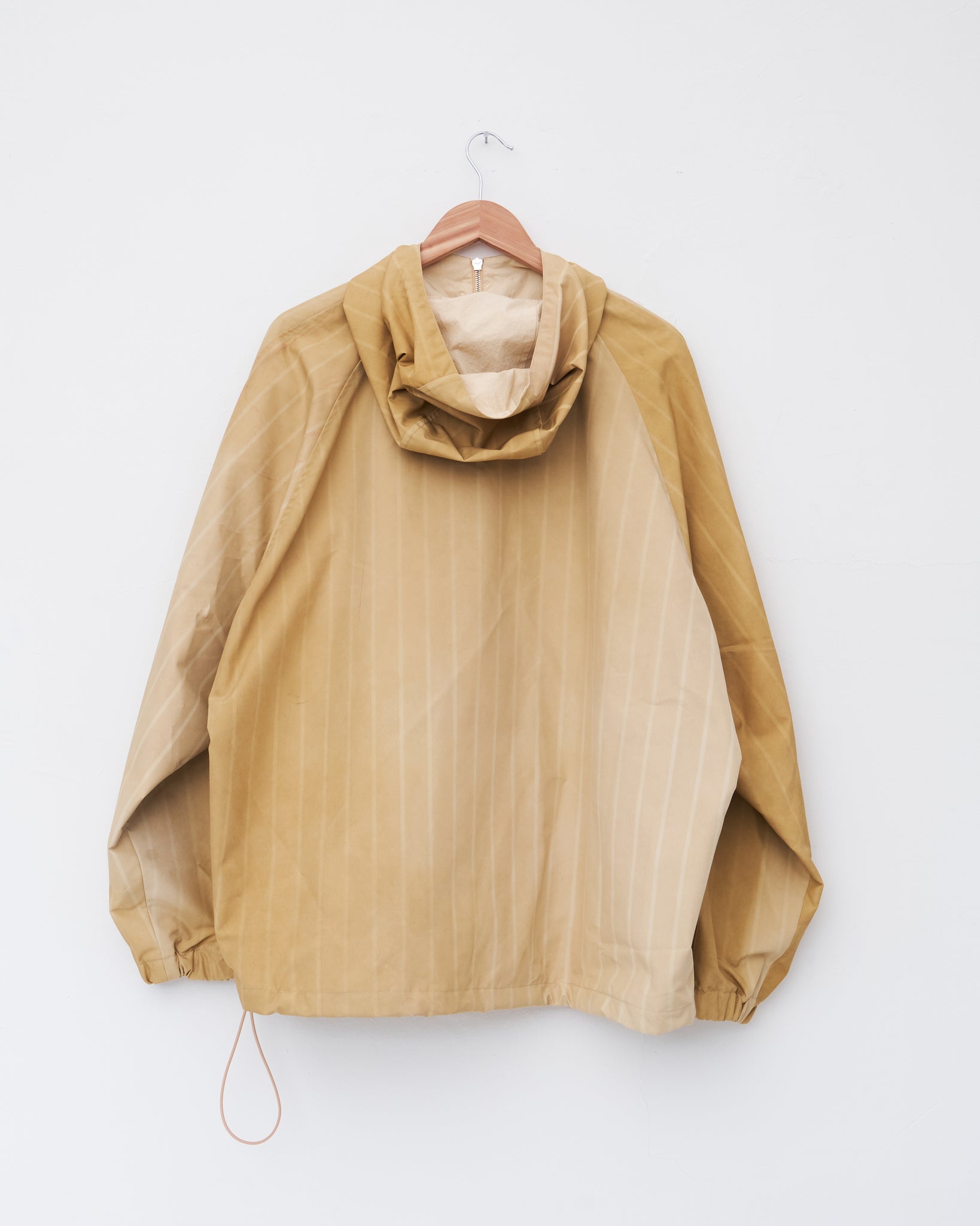 Hooded Raglan Parka, Washed Yellow Stripe