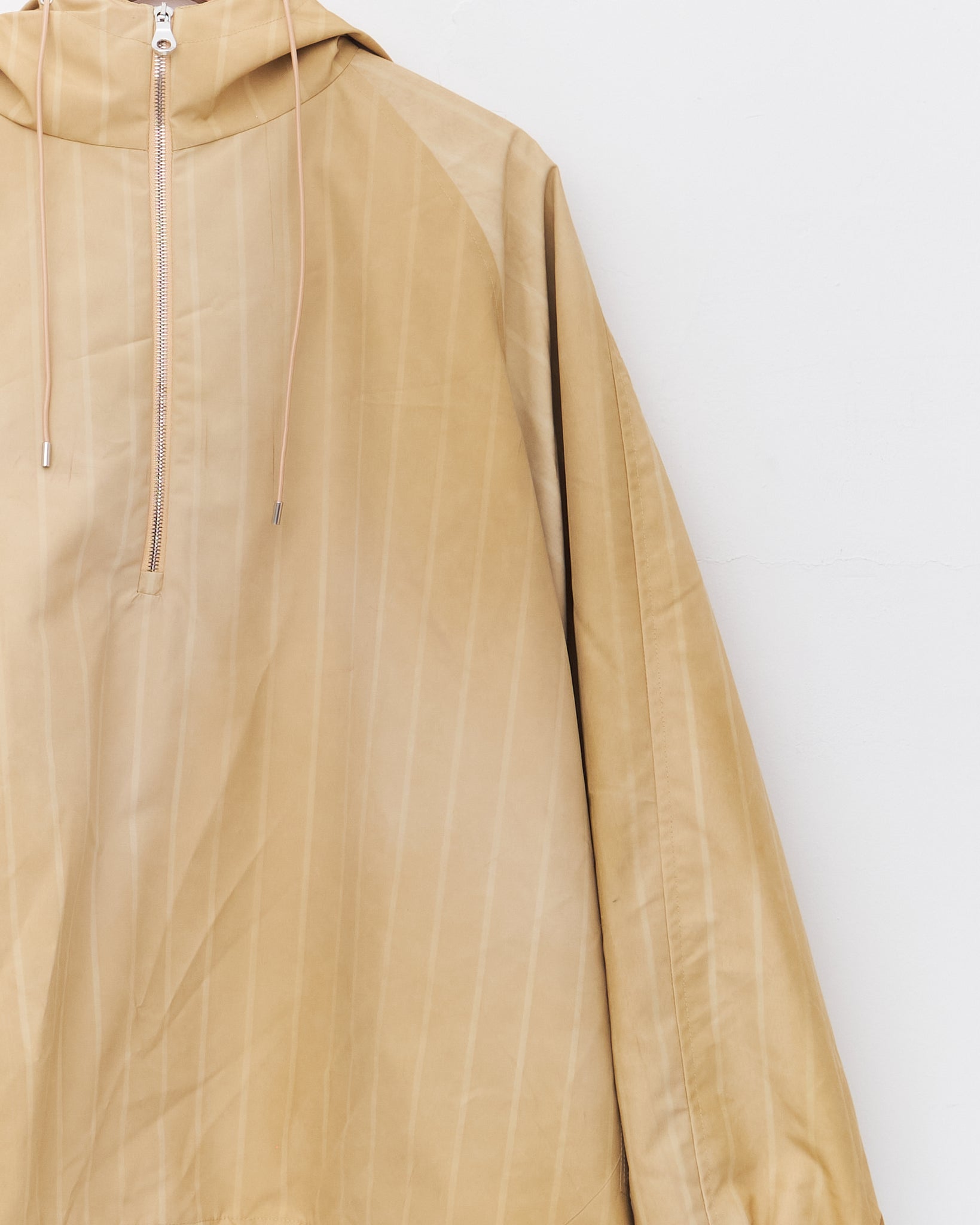 Hooded Raglan Parka, Washed Yellow Stripe