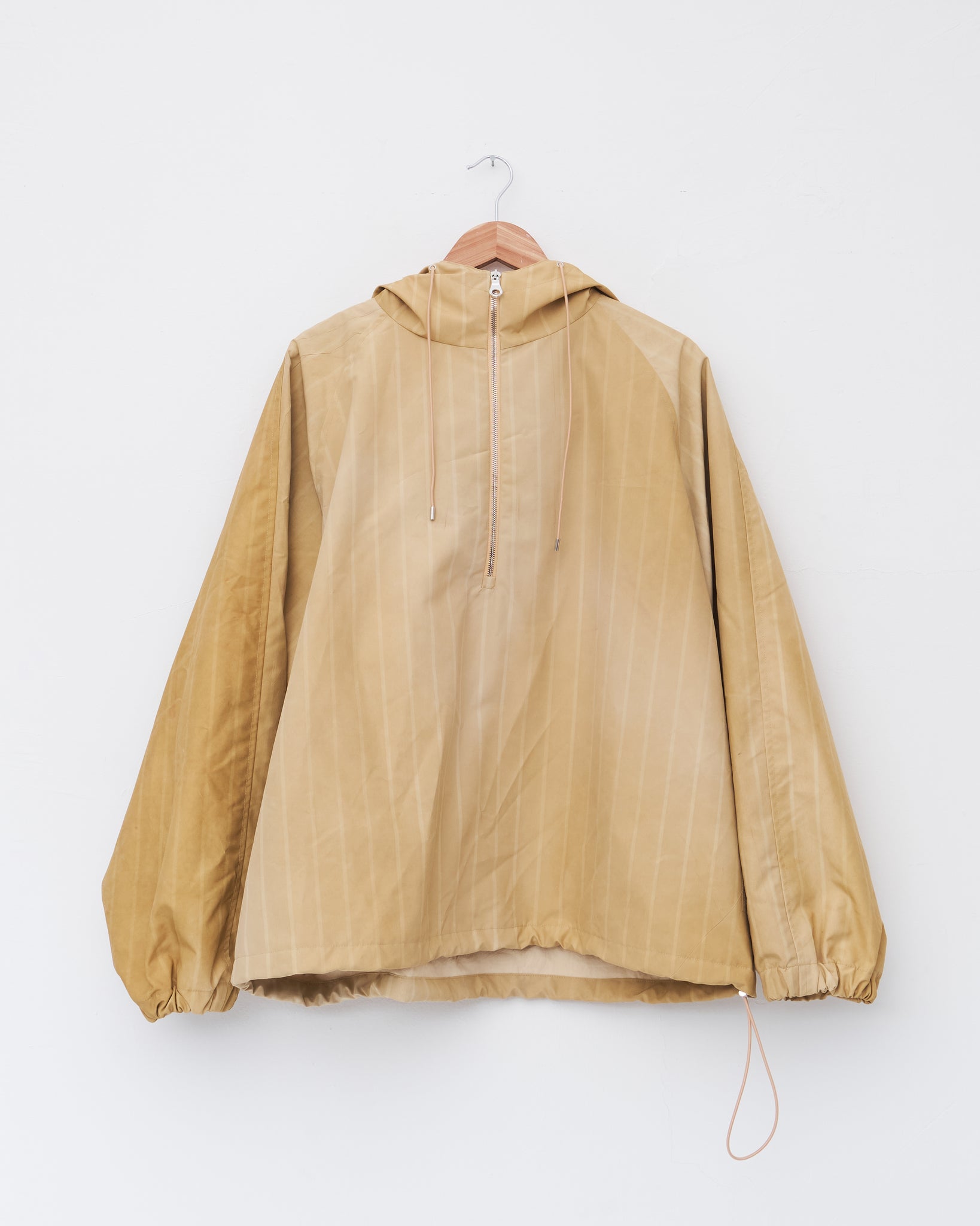 Hooded Raglan Parka, Washed Yellow Stripe