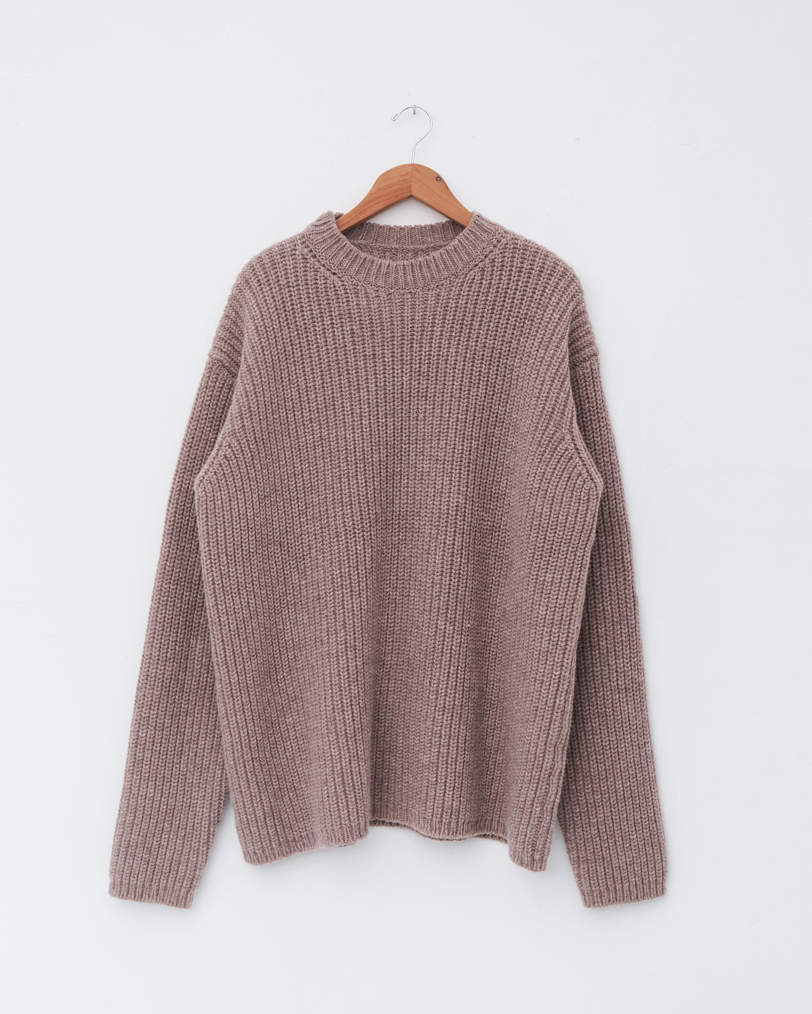 Knit Crewneck, Heather Greige