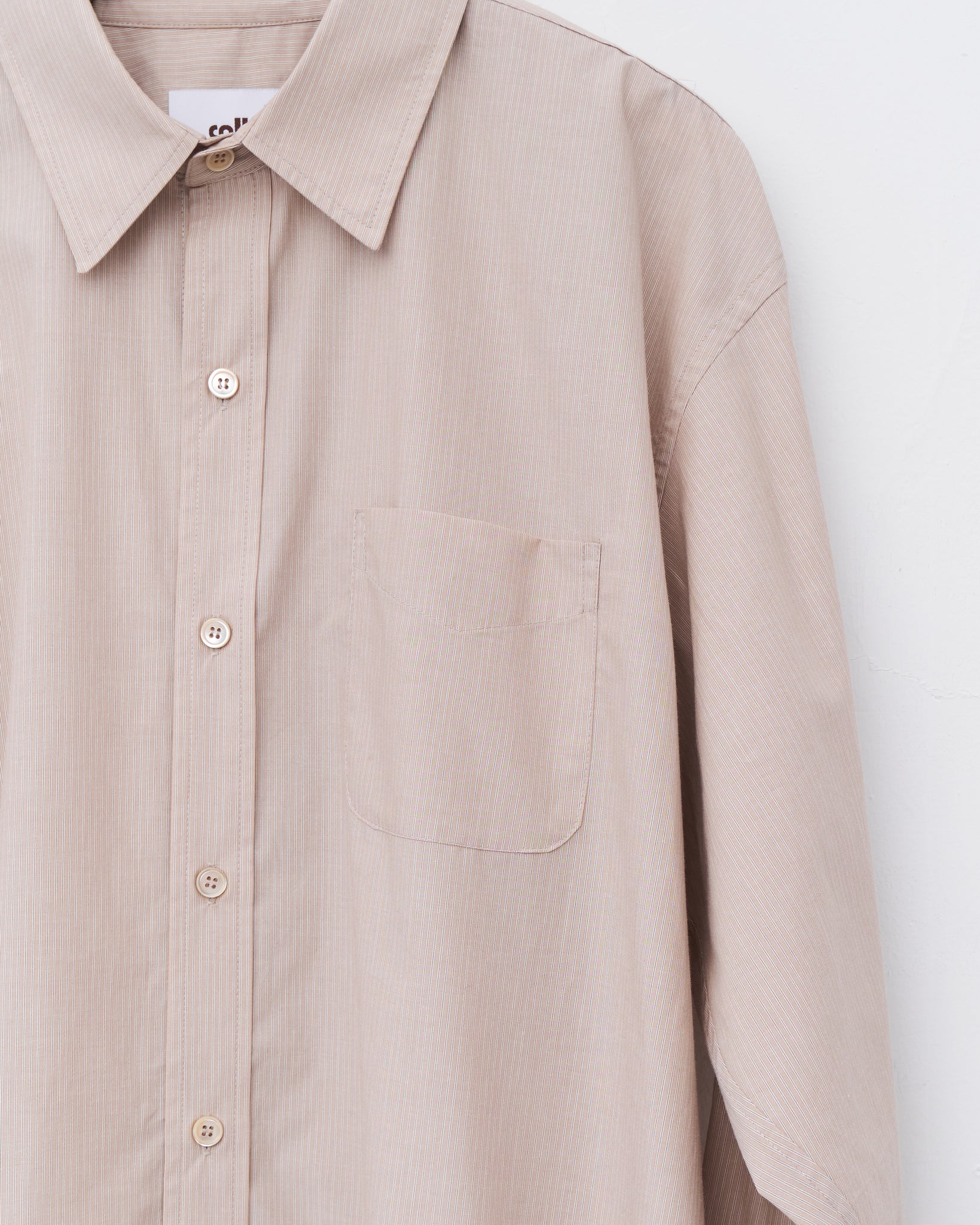 Office Shirt, Beige Stripe