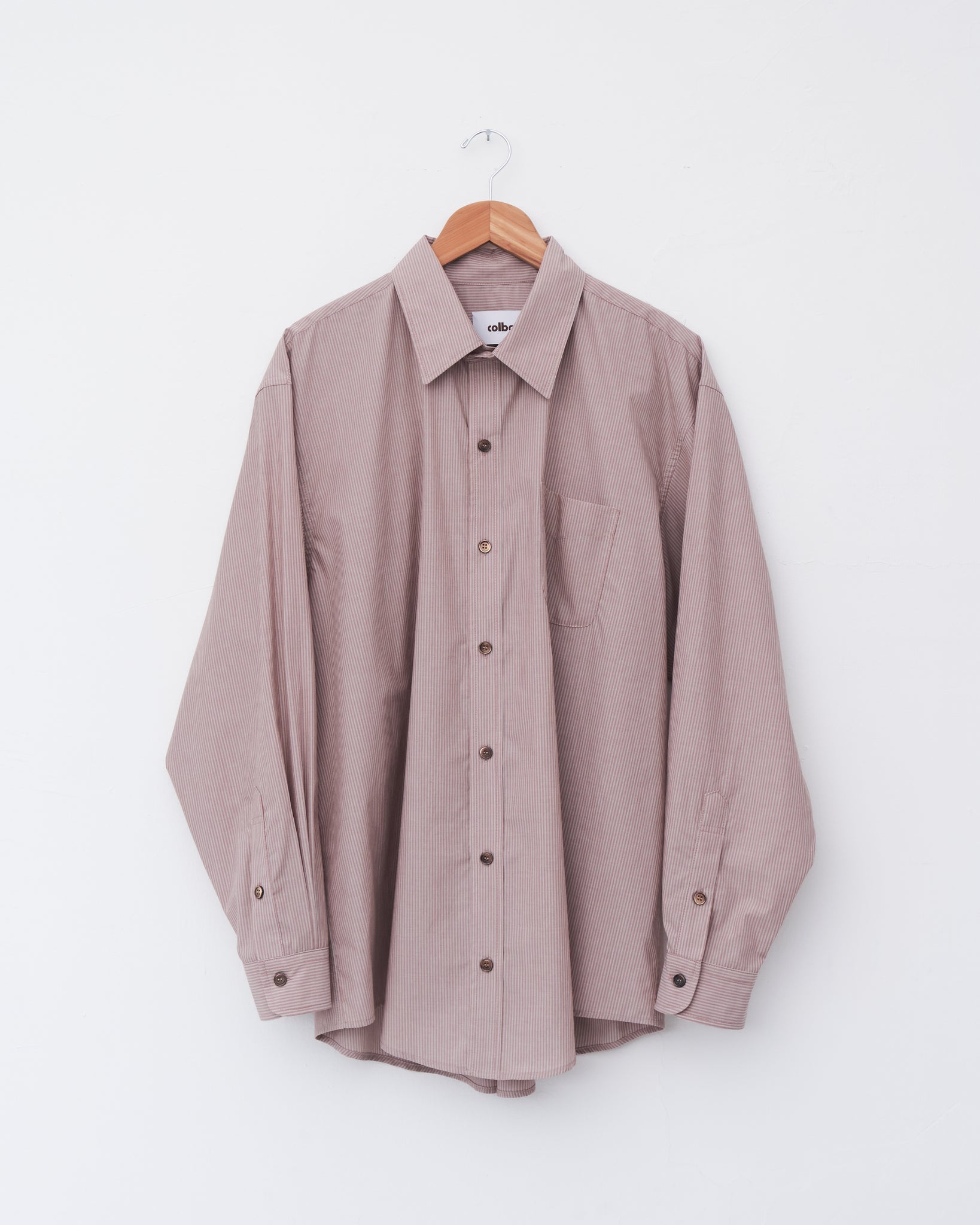 Office Shirt, Burgundy Stripe