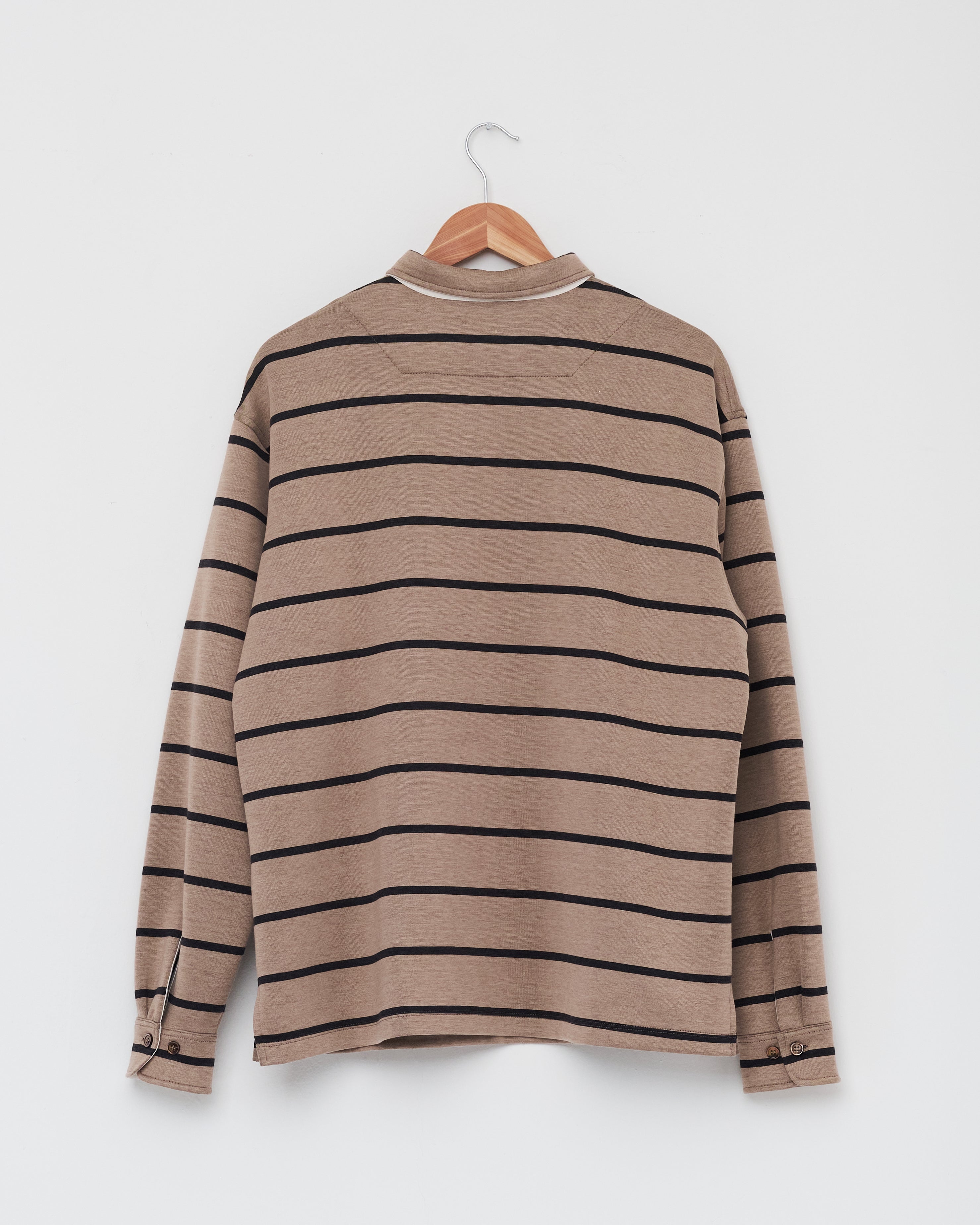 【BAON】[unisex] Konendy stripe rugby over collar tee Buy Yours Curve Green Rugby Collar Striped Contrast 100