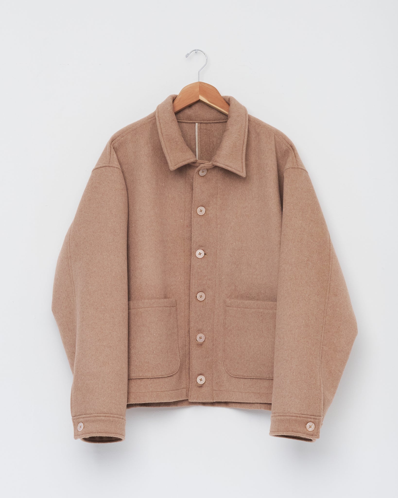 Short Wool Jacket, Pastel Brown