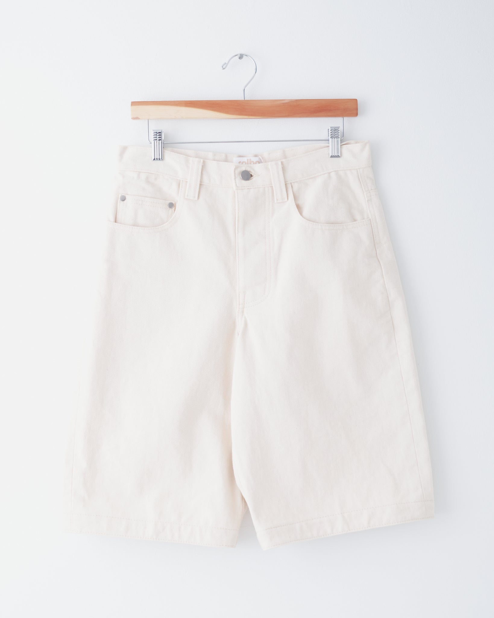 Big Pocket Denim Shorts, Natural