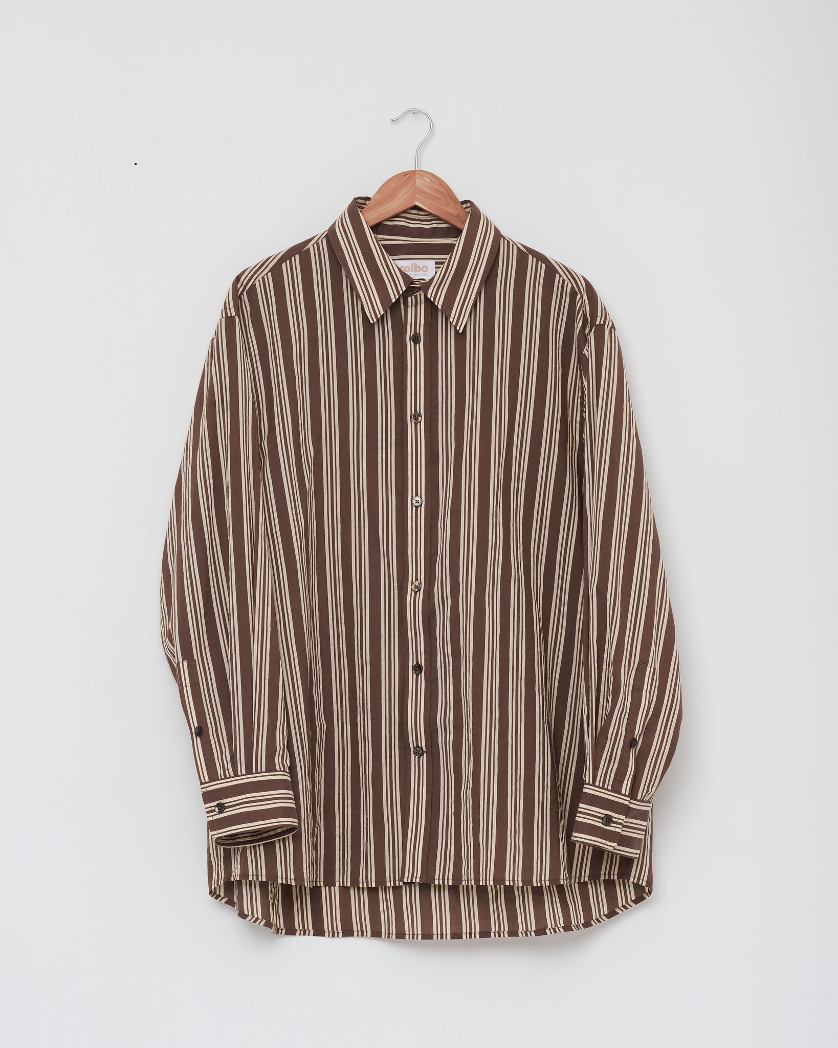 TK Shirt, Brown Cream Stripe