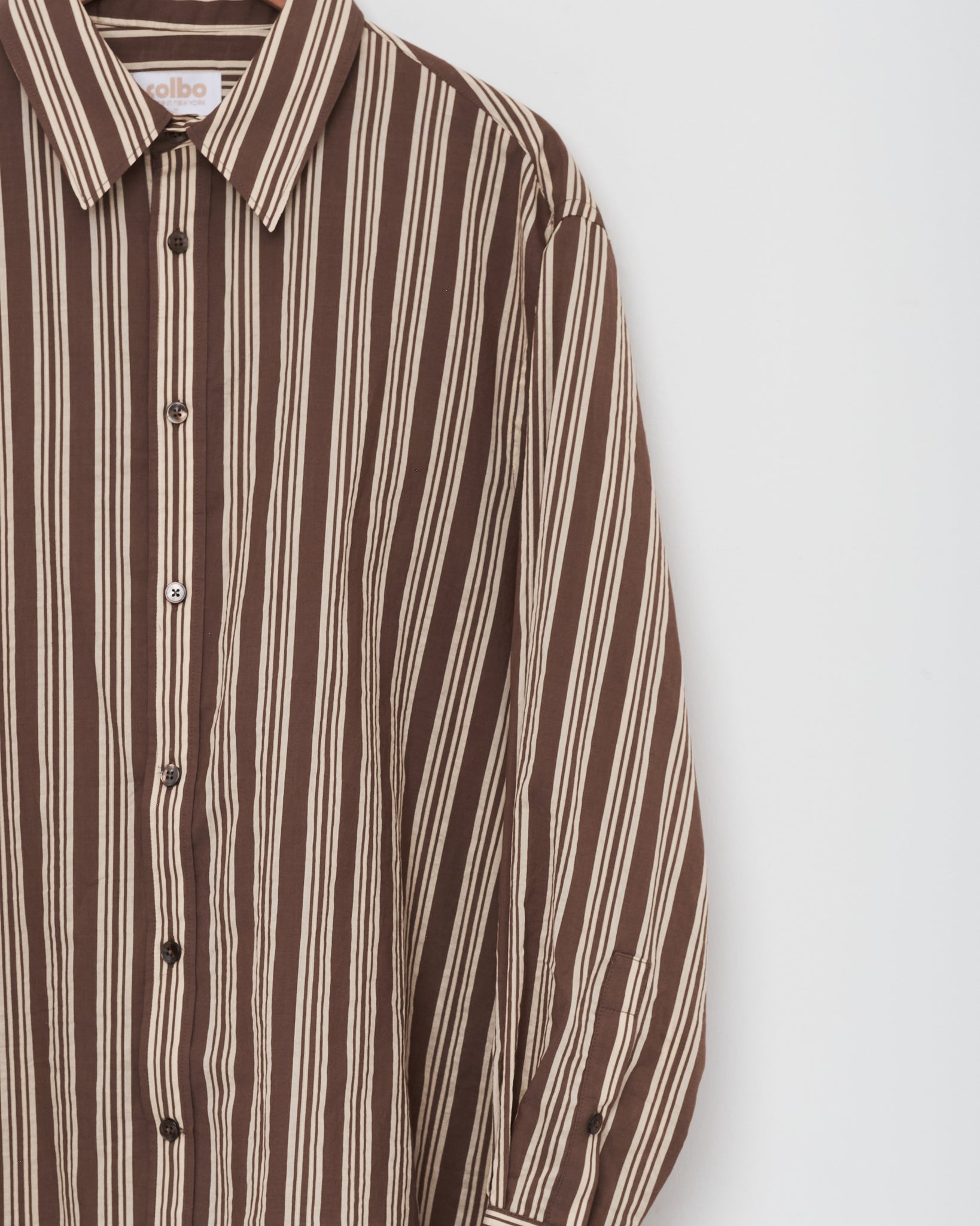 TK Shirt, Brown Cream Stripe