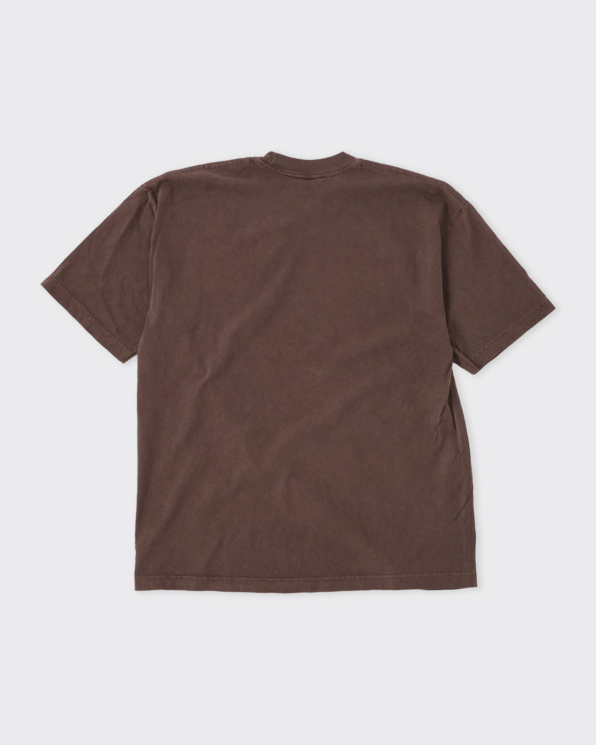 Colbo Handwritten Logo T-shirt in soil brown cotton, back, flat lay