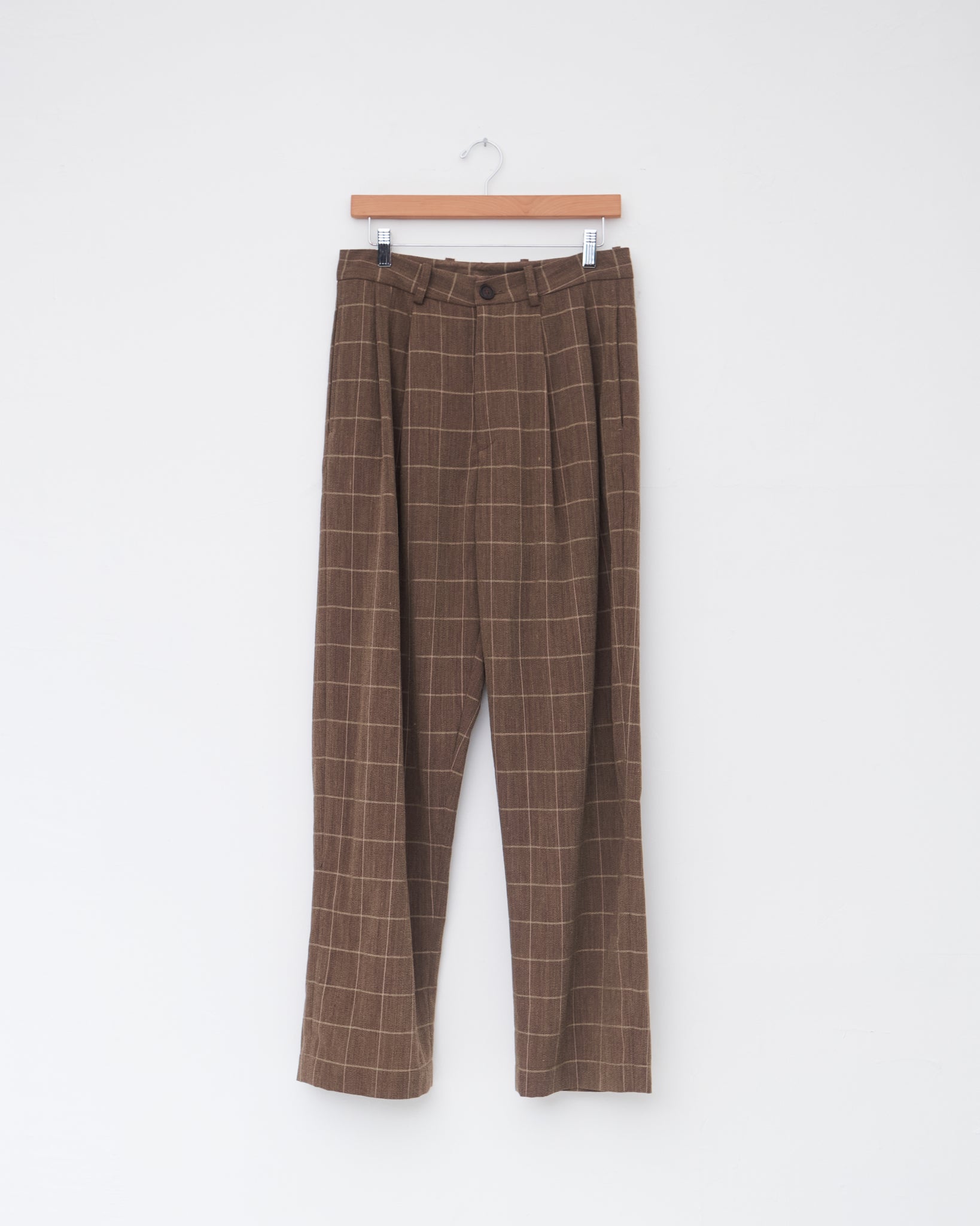 Suit Pants, Vintage Brown Plaid