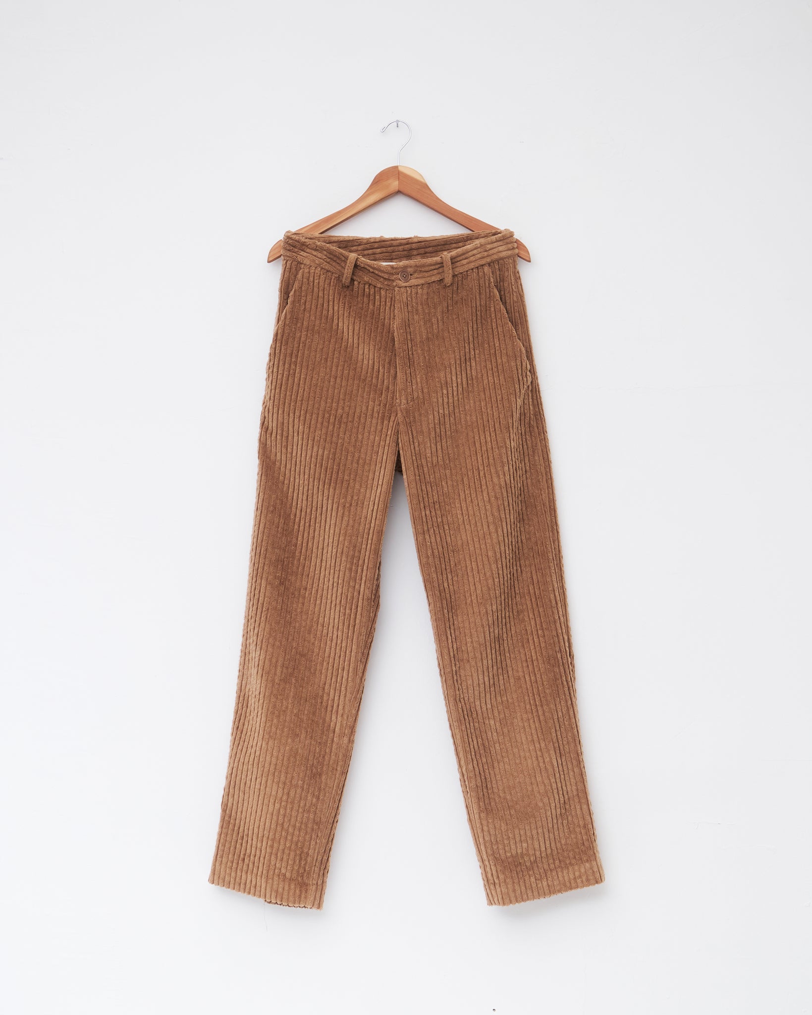 Wide Cord Chinos, Dark Tan