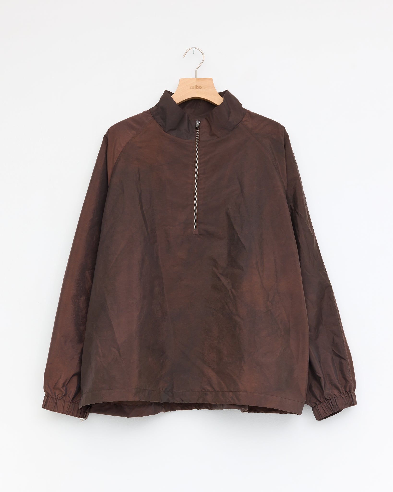 Half Zip Raglan Parka, Washed Burgundy