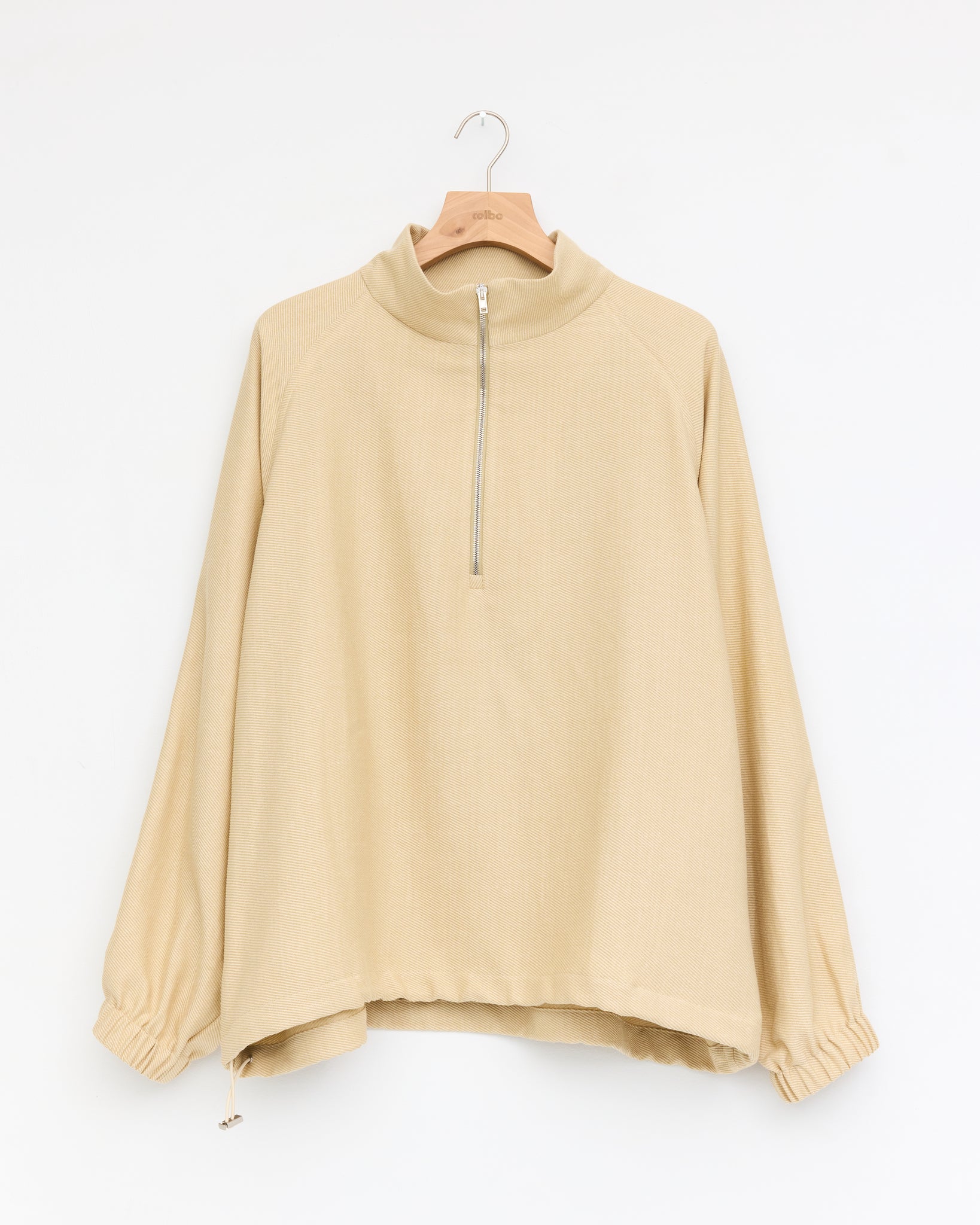 Half Zip Raglan Parka, Beige