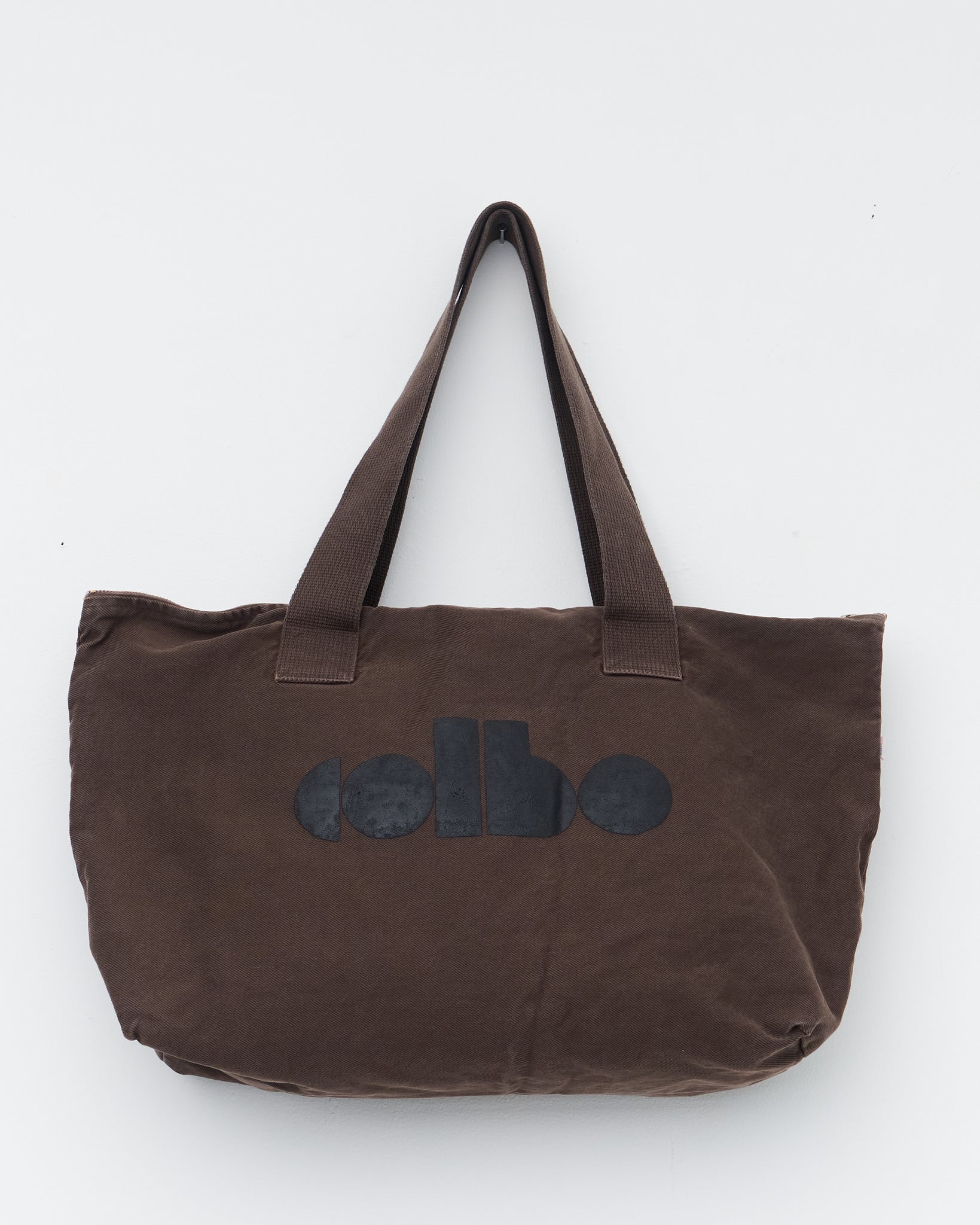Zip Logo Bag, Washed Brown