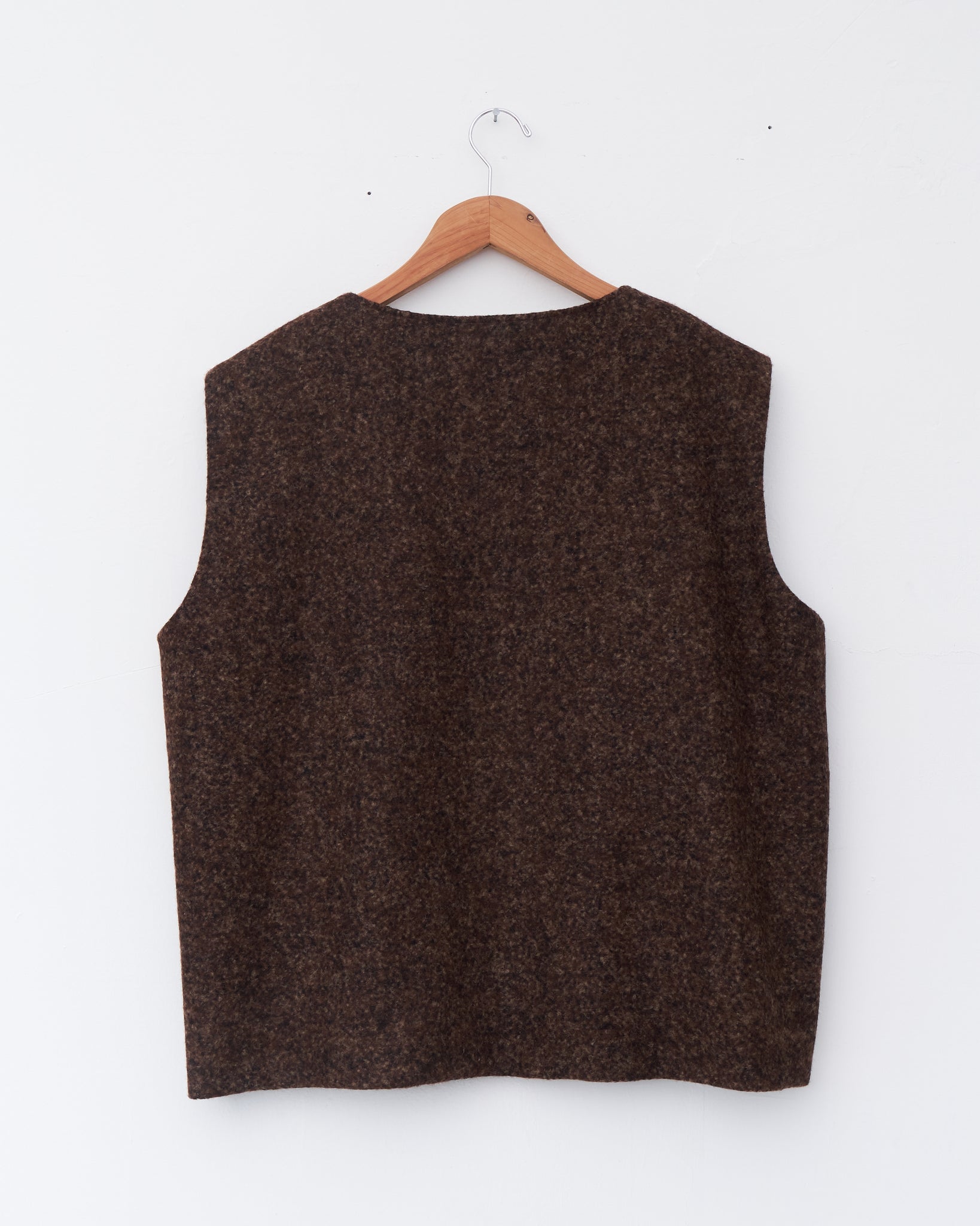 Zip Vest, Speckled Brown