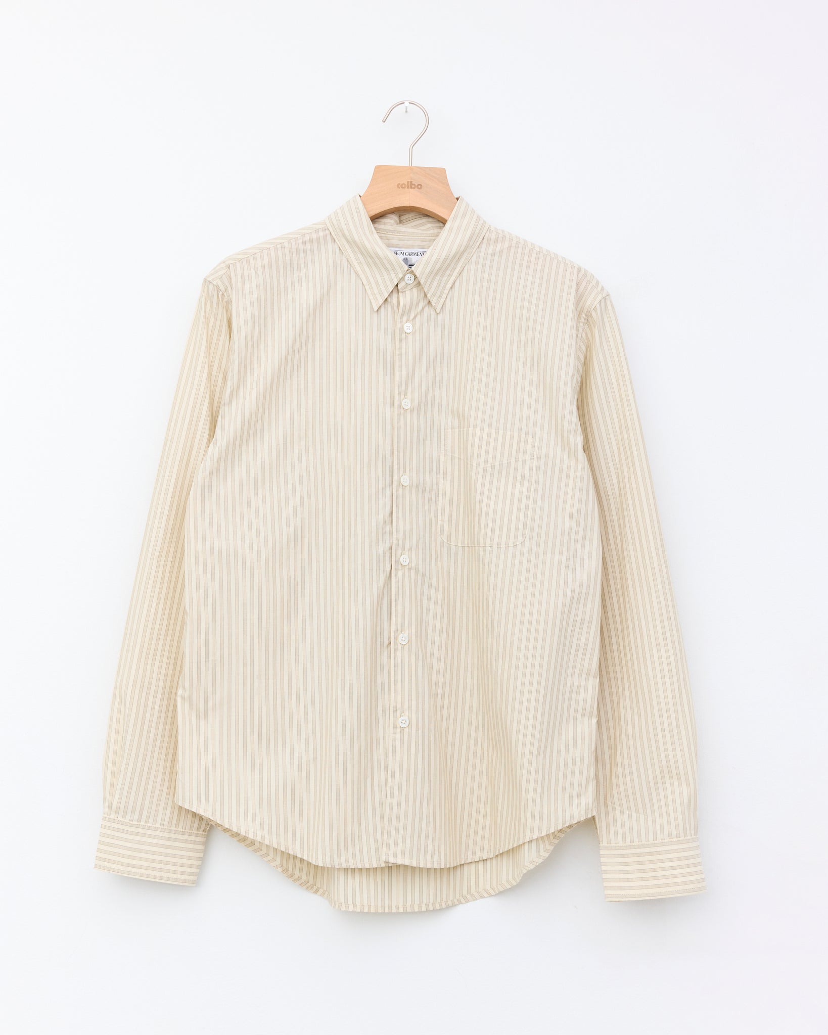 Corporate Shirt - Fines Rayures, Vanille/Gris