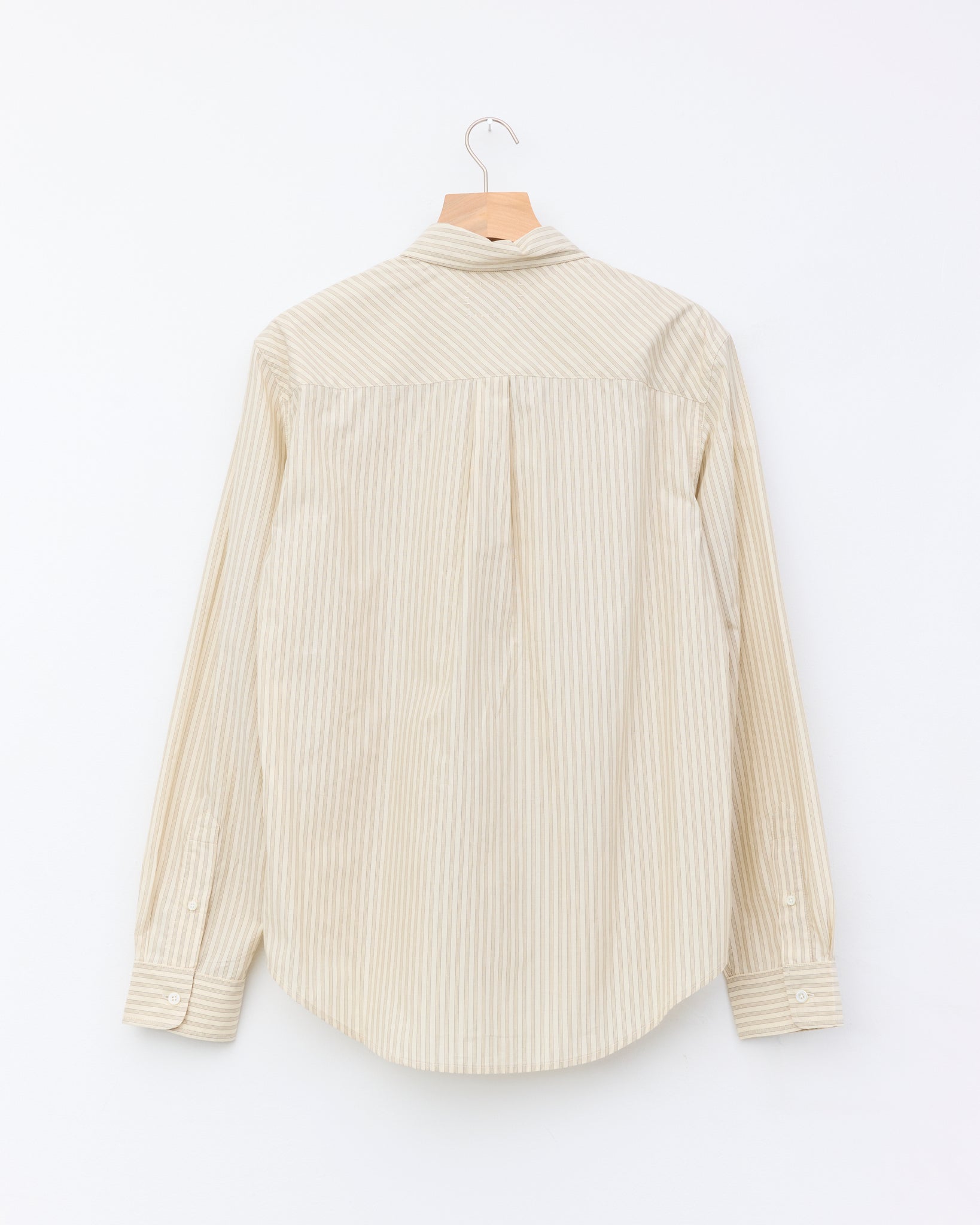 Corporate Shirt - Fines Rayures, Vanille/Gris