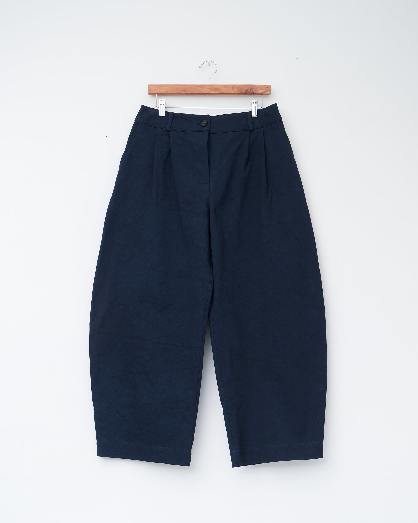 Japanese Cotton Twill Robyn Trouser, Dark Navy