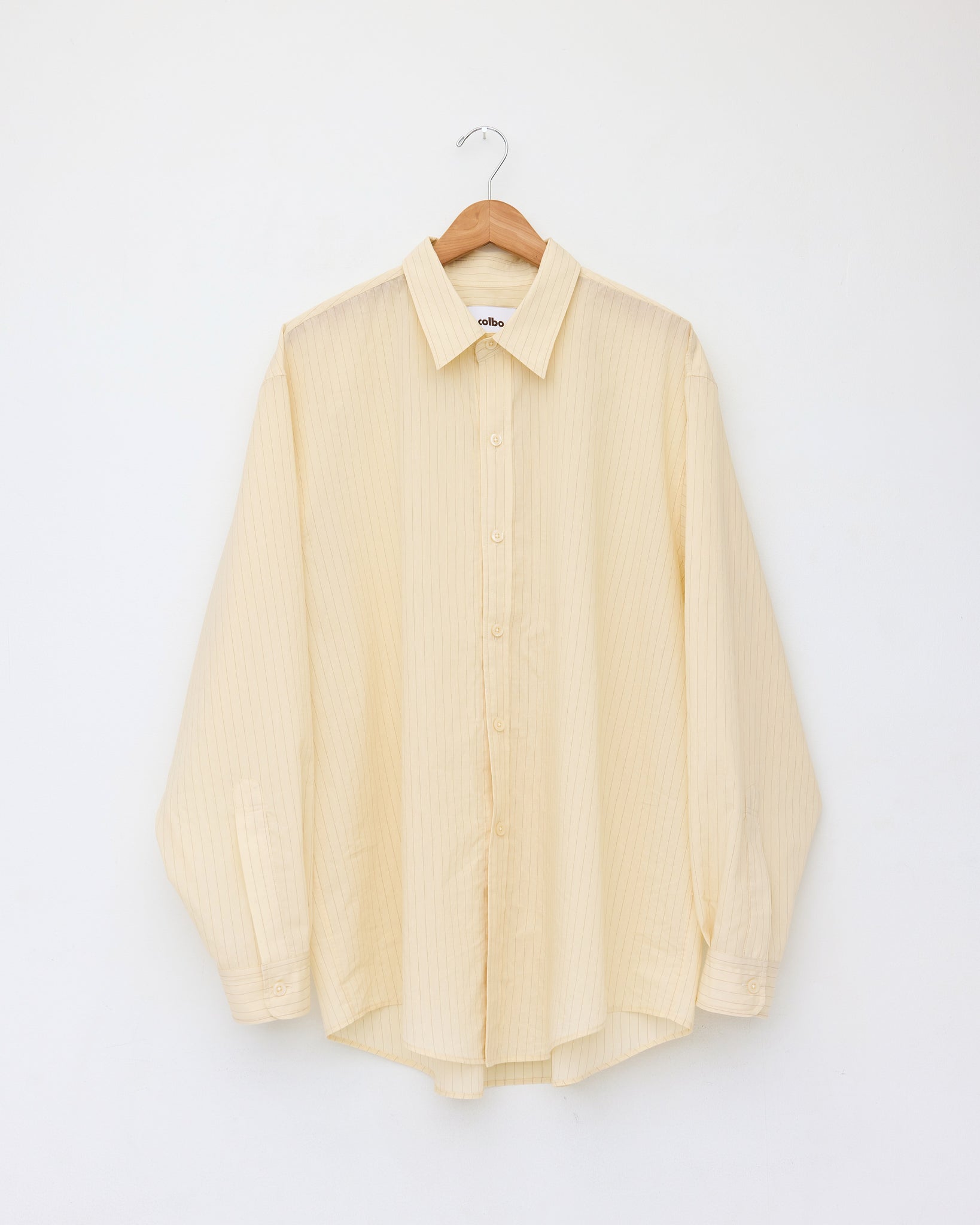 Office Shirt, Natural Pinstripes