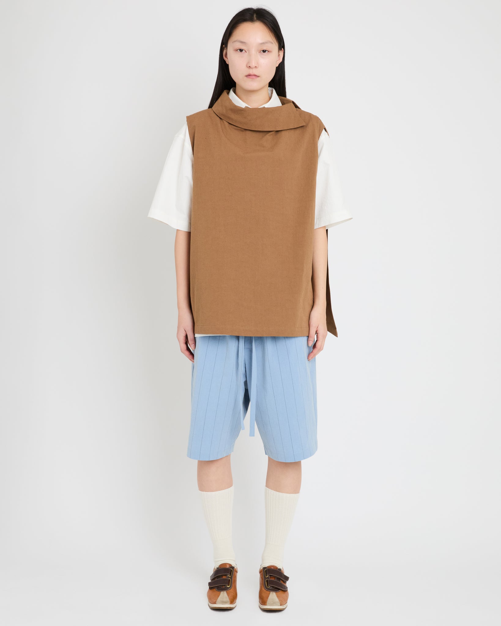 Side Collar Vest, Ochre