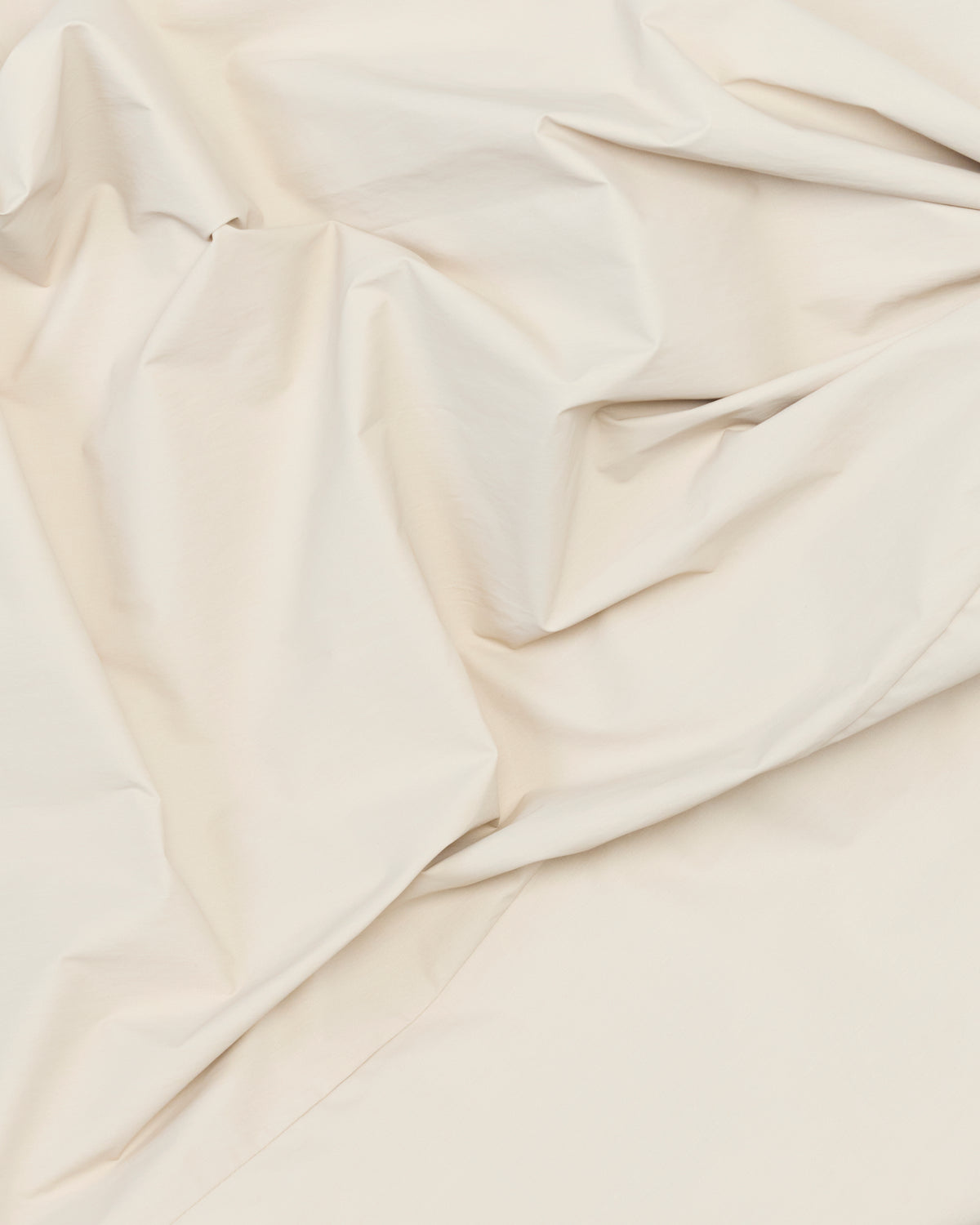 Colbo Draw String Skirt in dual beige cotton, fabric close-up