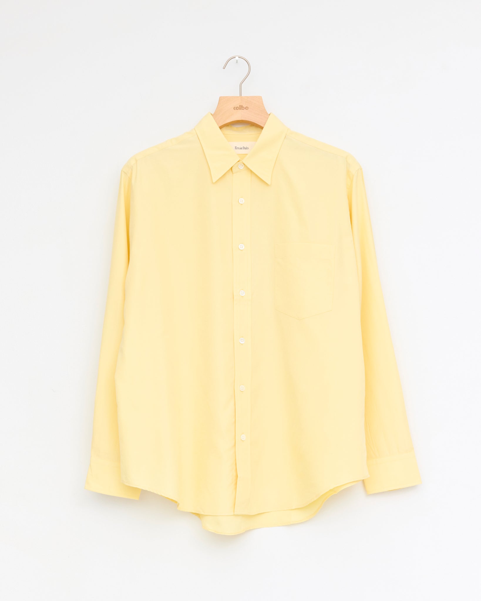 Silk Yellow Dress Shirt, Yellow
